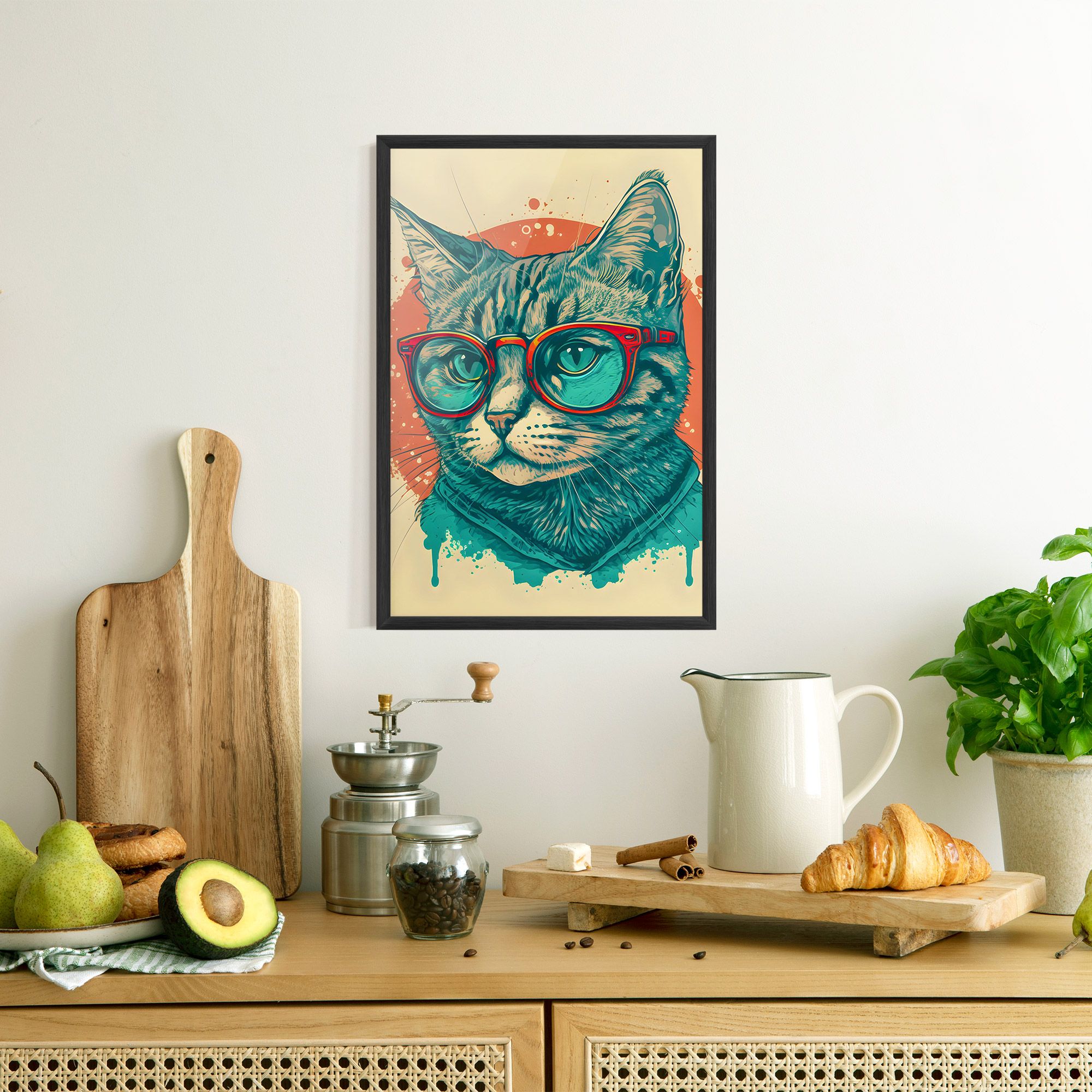 Red Glasses Cat mockup 8
