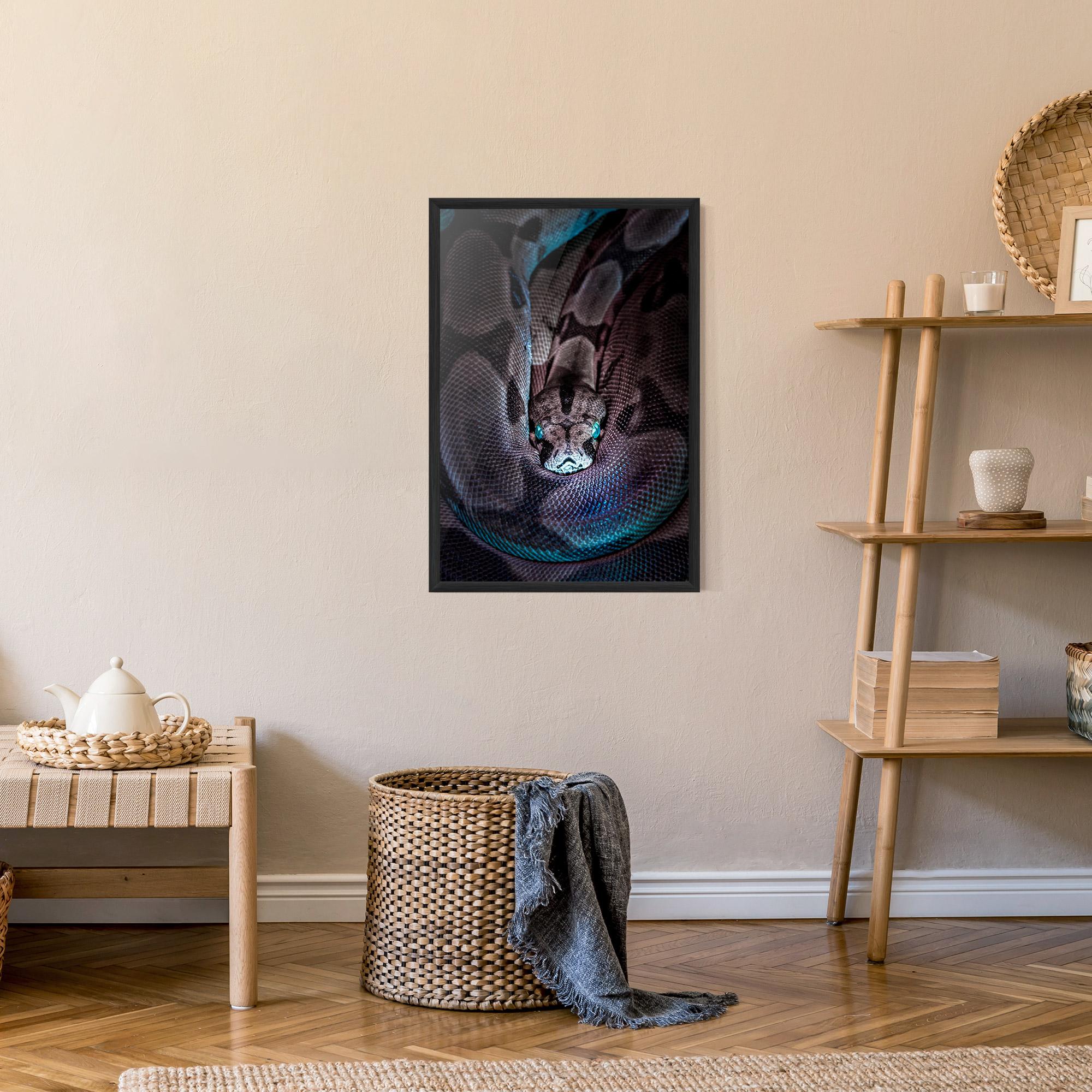 Gerahmte Poster Vibrant Snake mockup 9