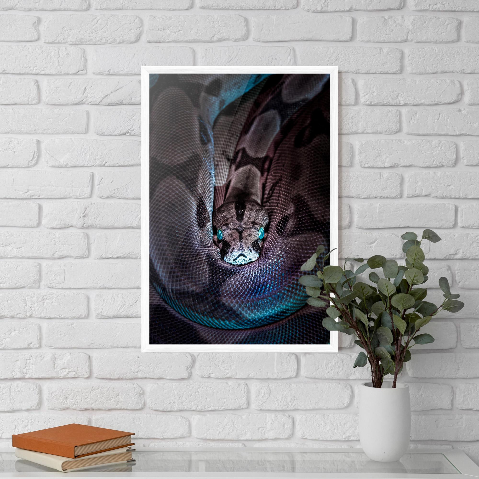 Gerahmte Poster Vibrant Snake mockup 5