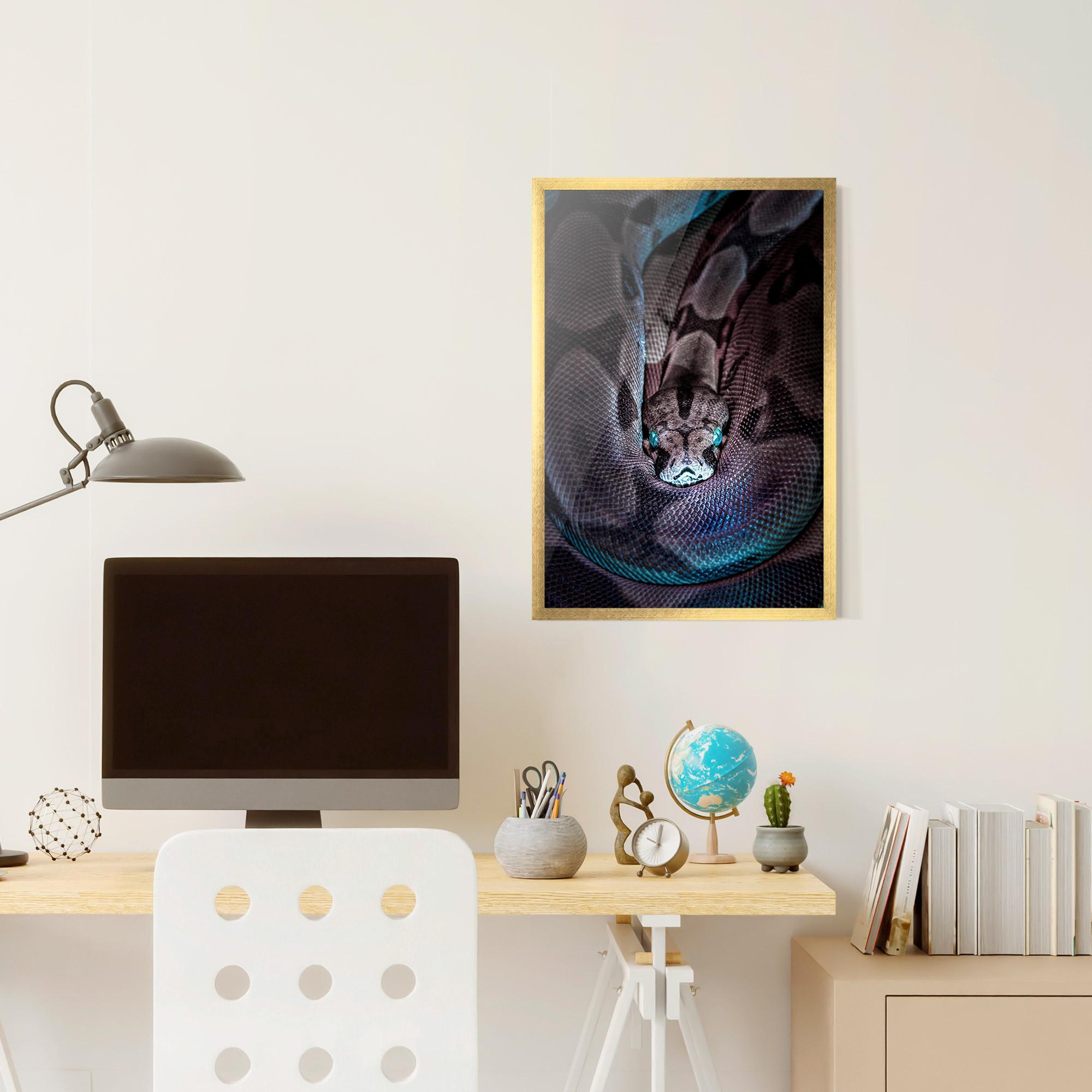 Gerahmte Poster Vibrant Snake mockup 6