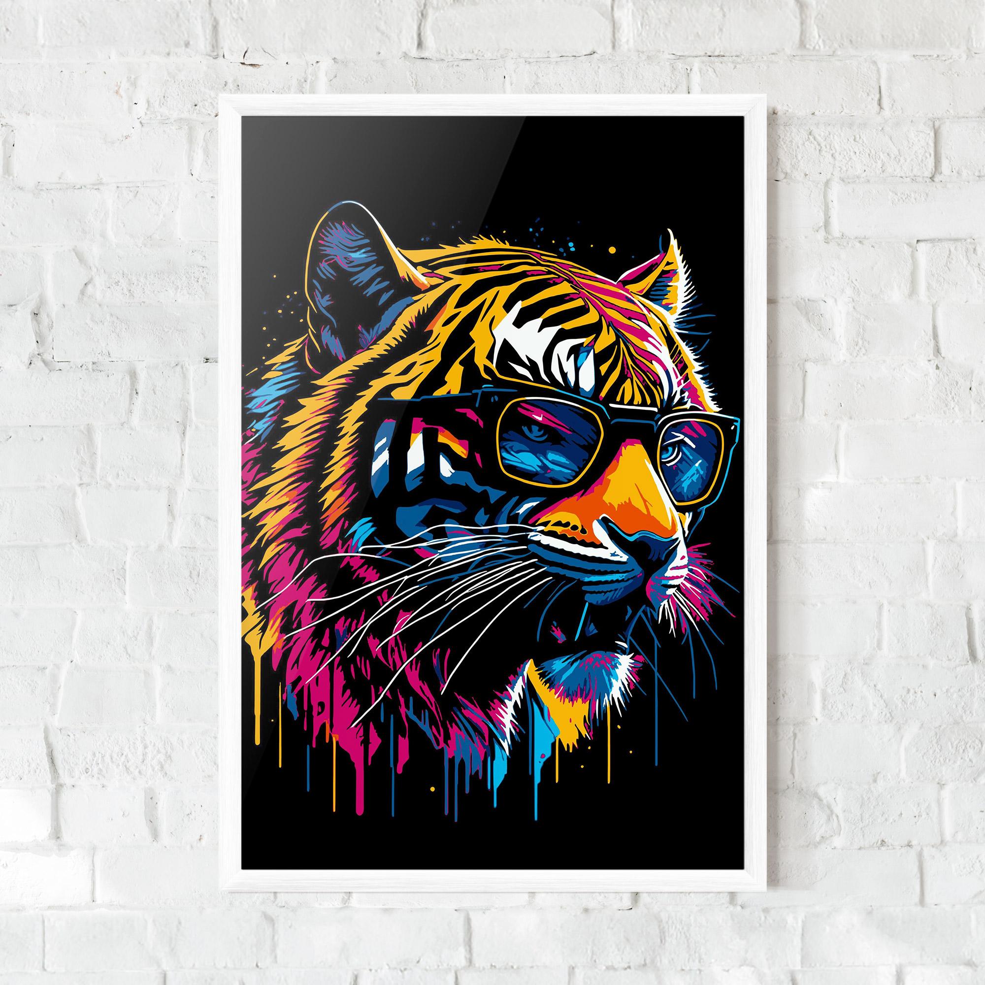 Gerahmte Poster Cool Tiger mockup 0
