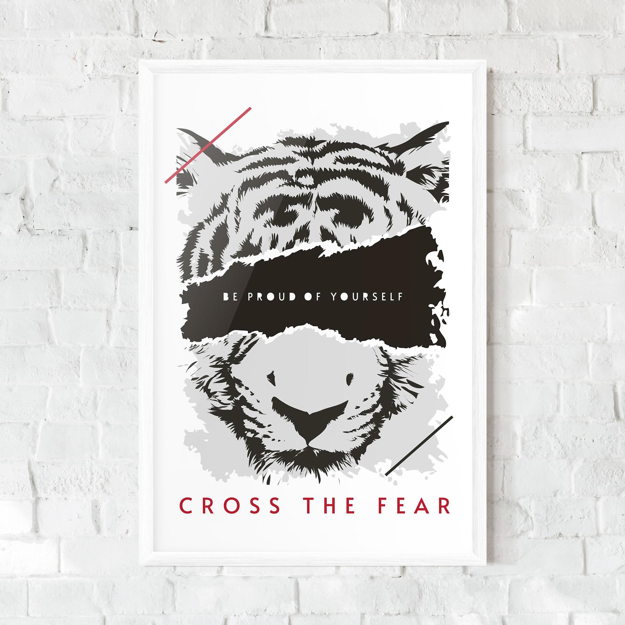 Gerahmte Poster Cross The Fear mockup 0