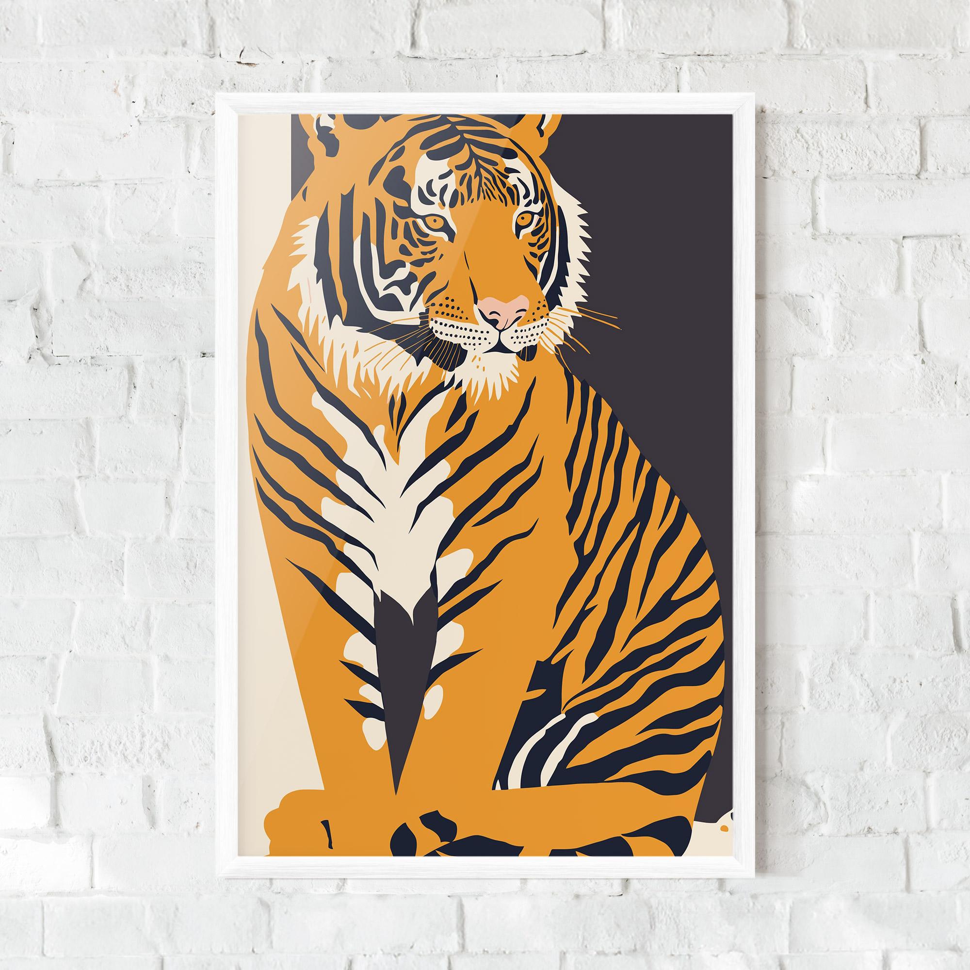 Gerahmte Poster Orange Tiger mockup 0