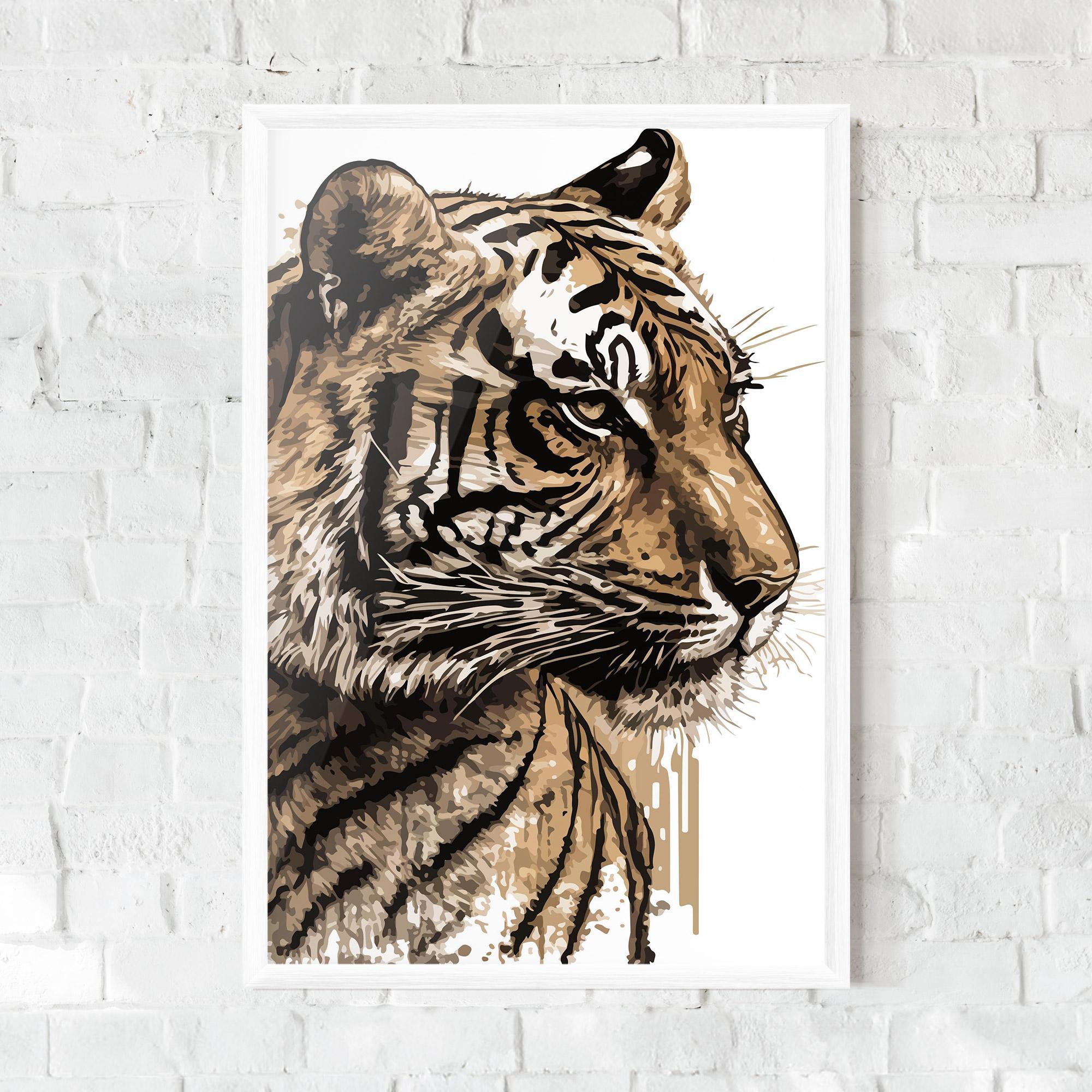 Gerahmte Poster Pretty Tiger Art mockup 0