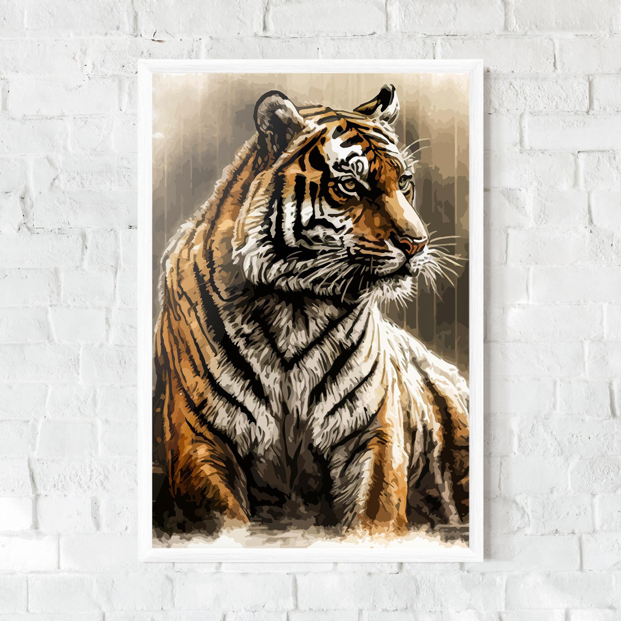 Gerahmte Poster Rain Tiger mockup 0