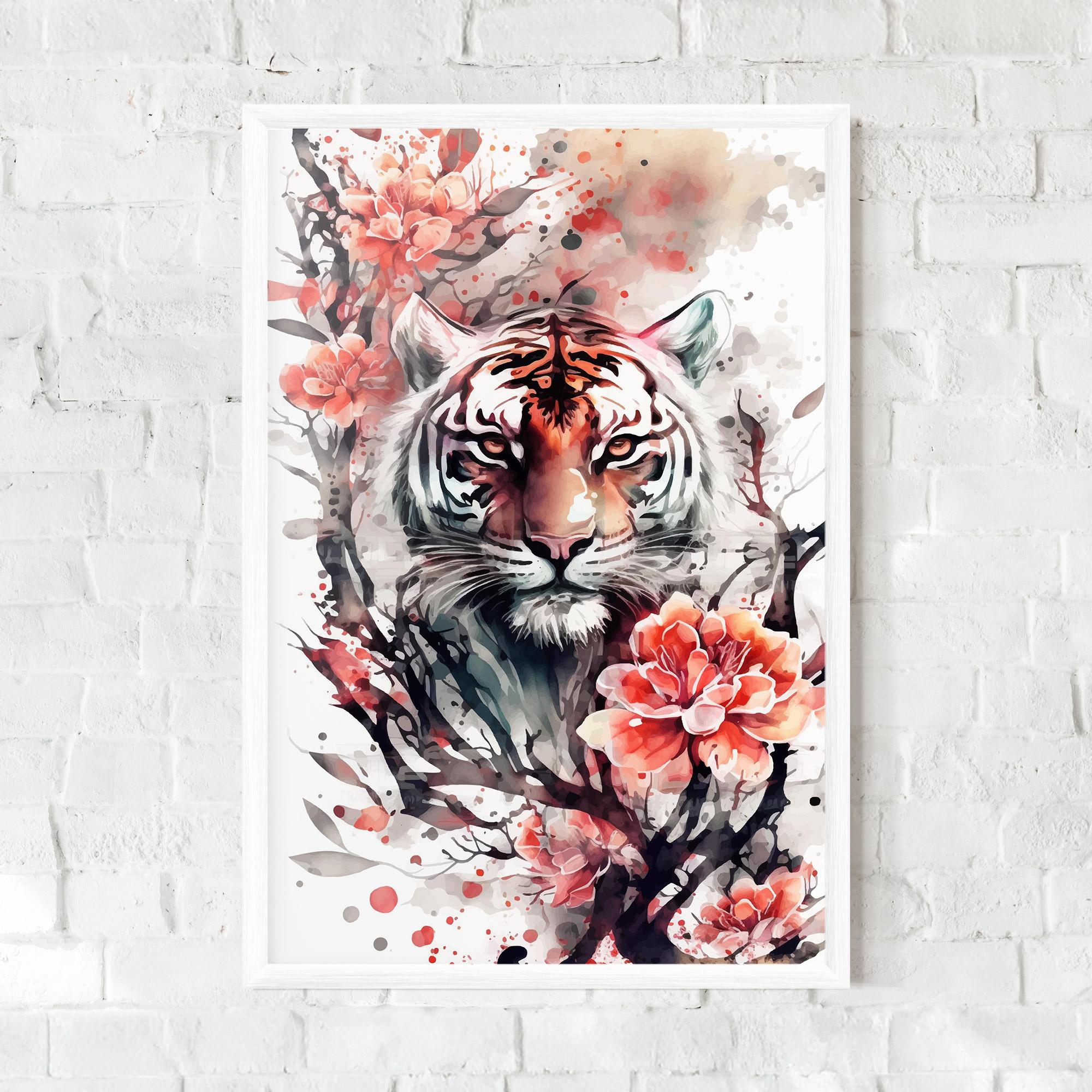 Gerahmte Poster Red Tiger mockup 0