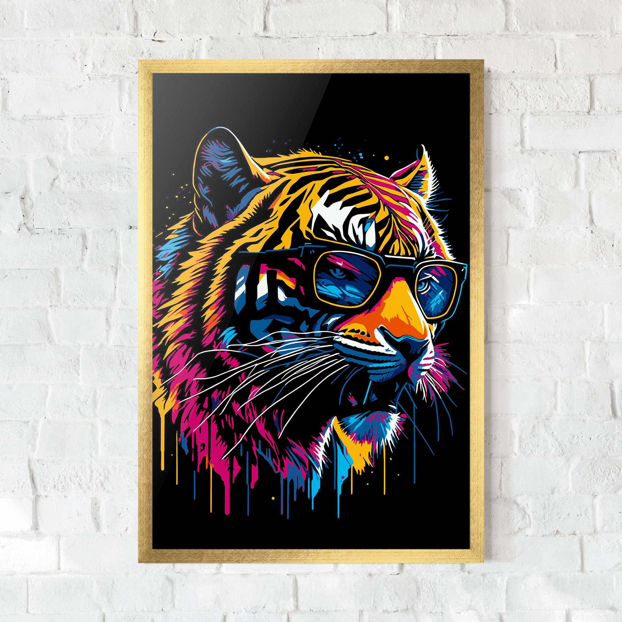 Gerahmte Poster Cool Tiger mockup 0