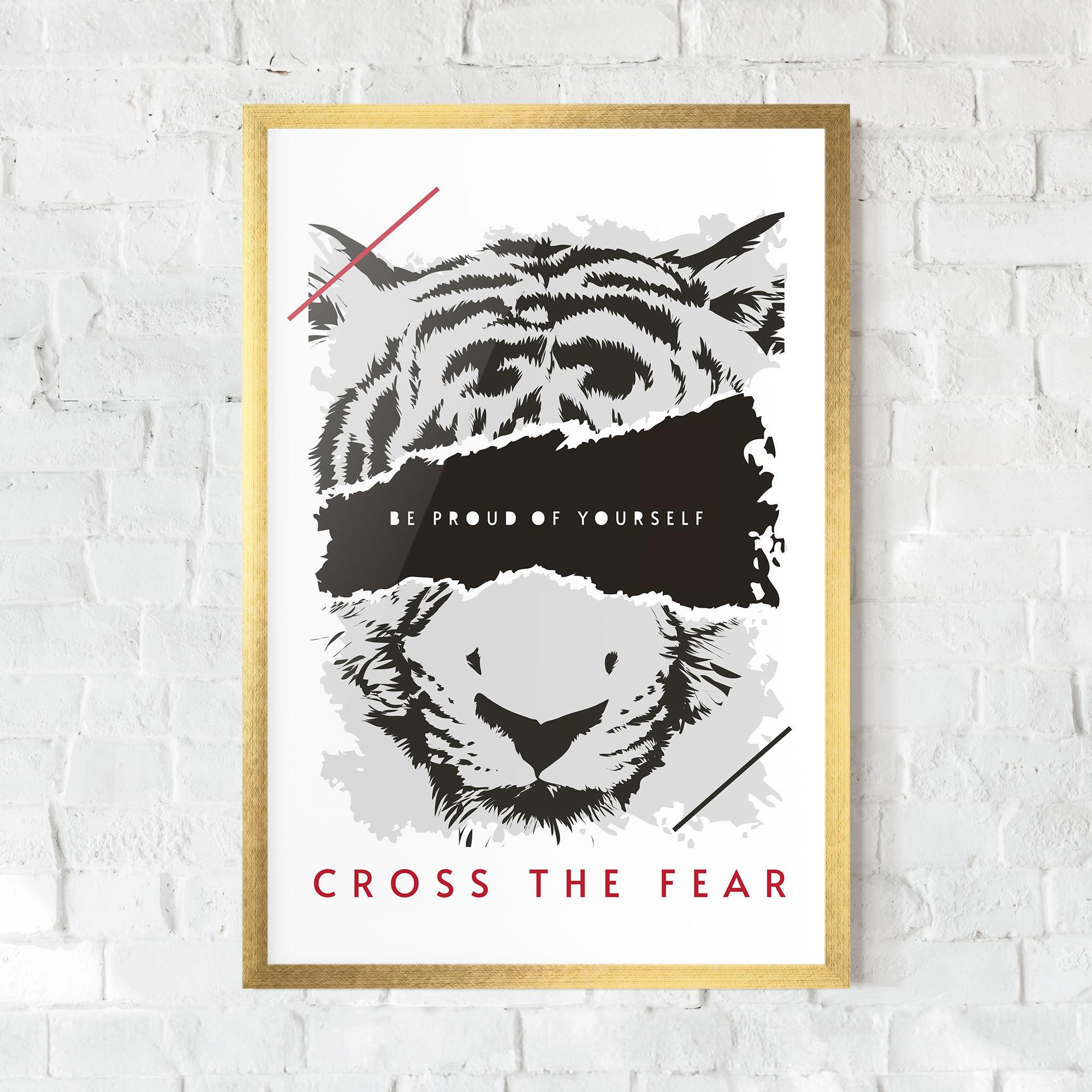 Gerahmte Poster Cross The Fear mockup 0