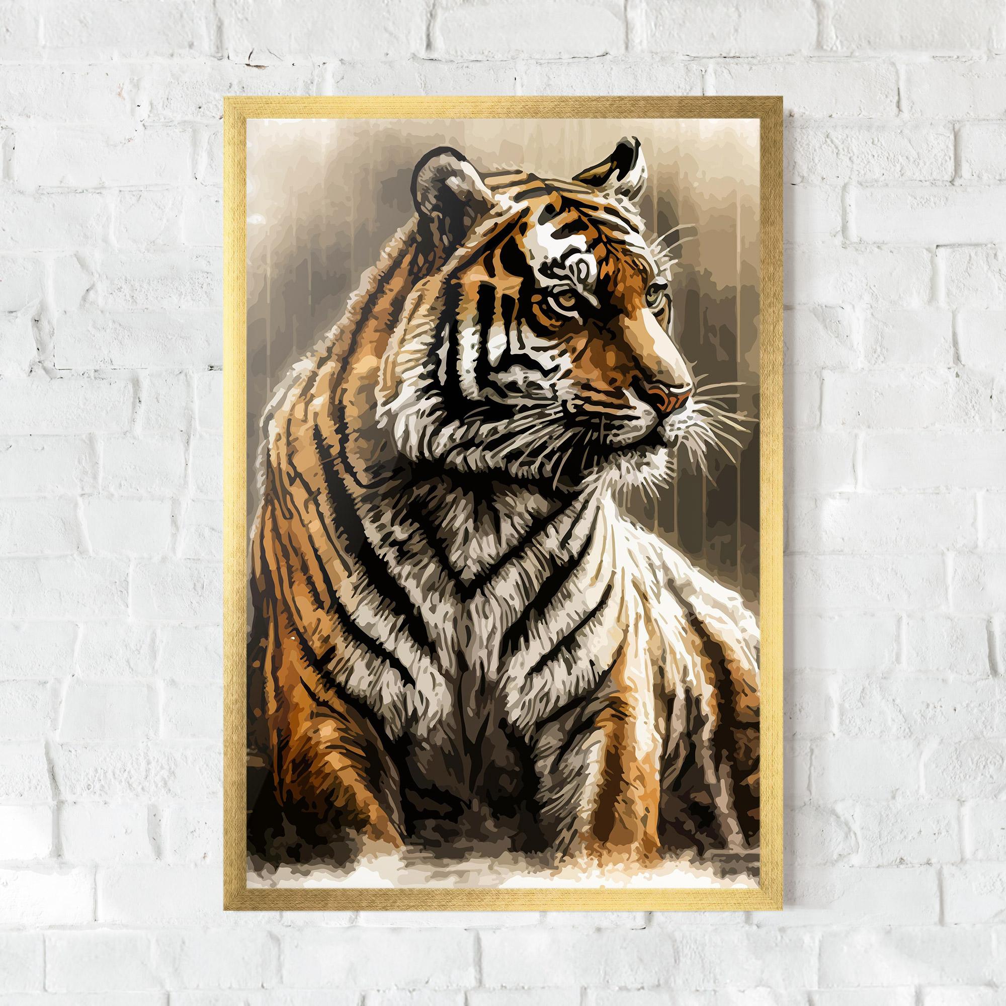 Gerahmte Poster Rain Tiger mockup 0