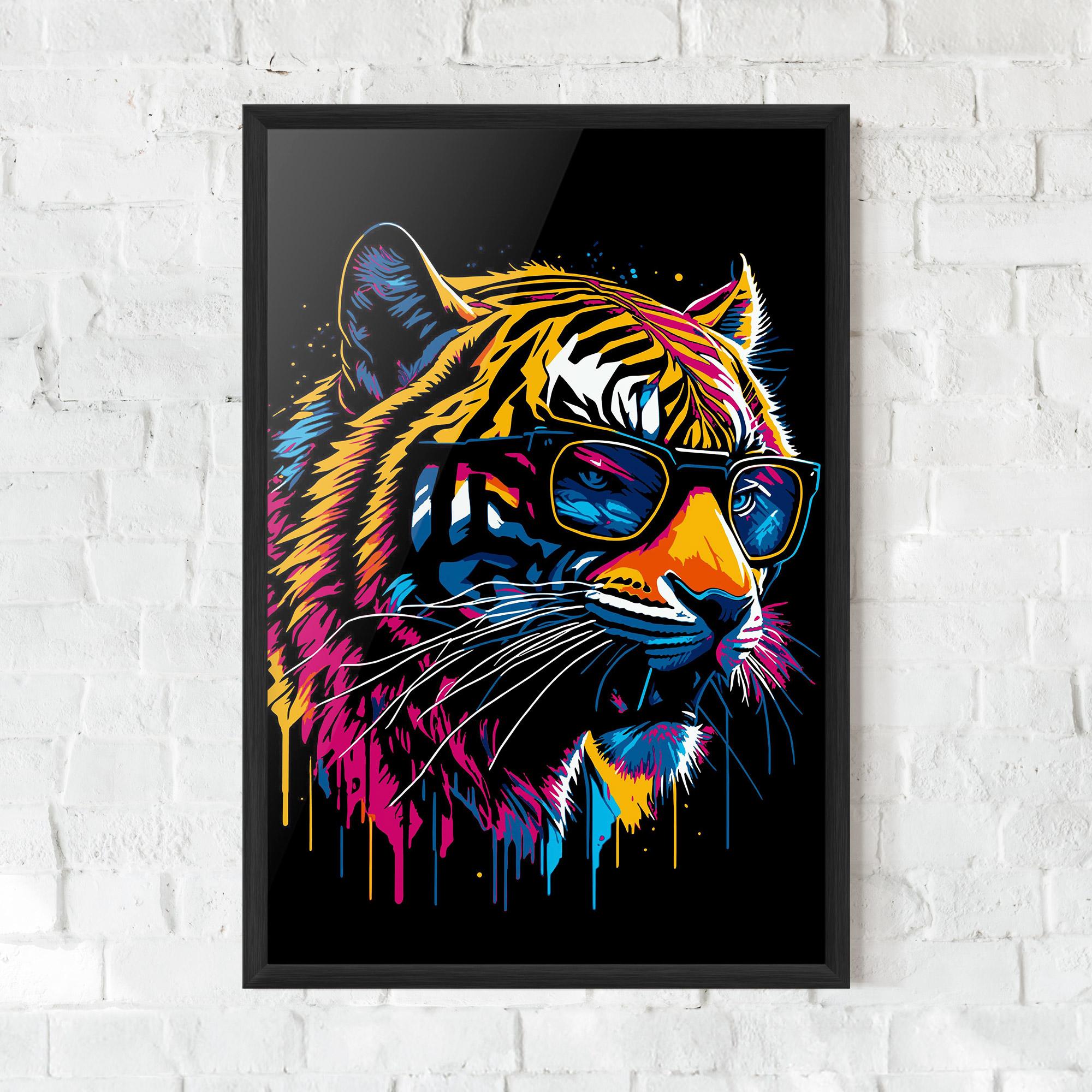 Gerahmte Poster Cool Tiger mockup 0