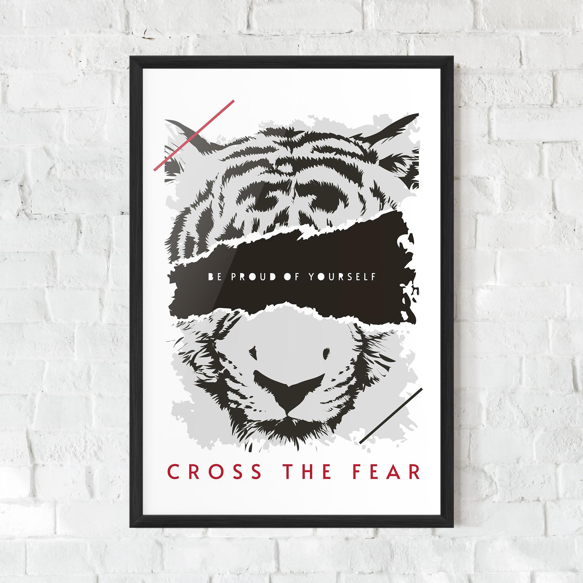 Gerahmte Poster Cross The Fear mockup 0
