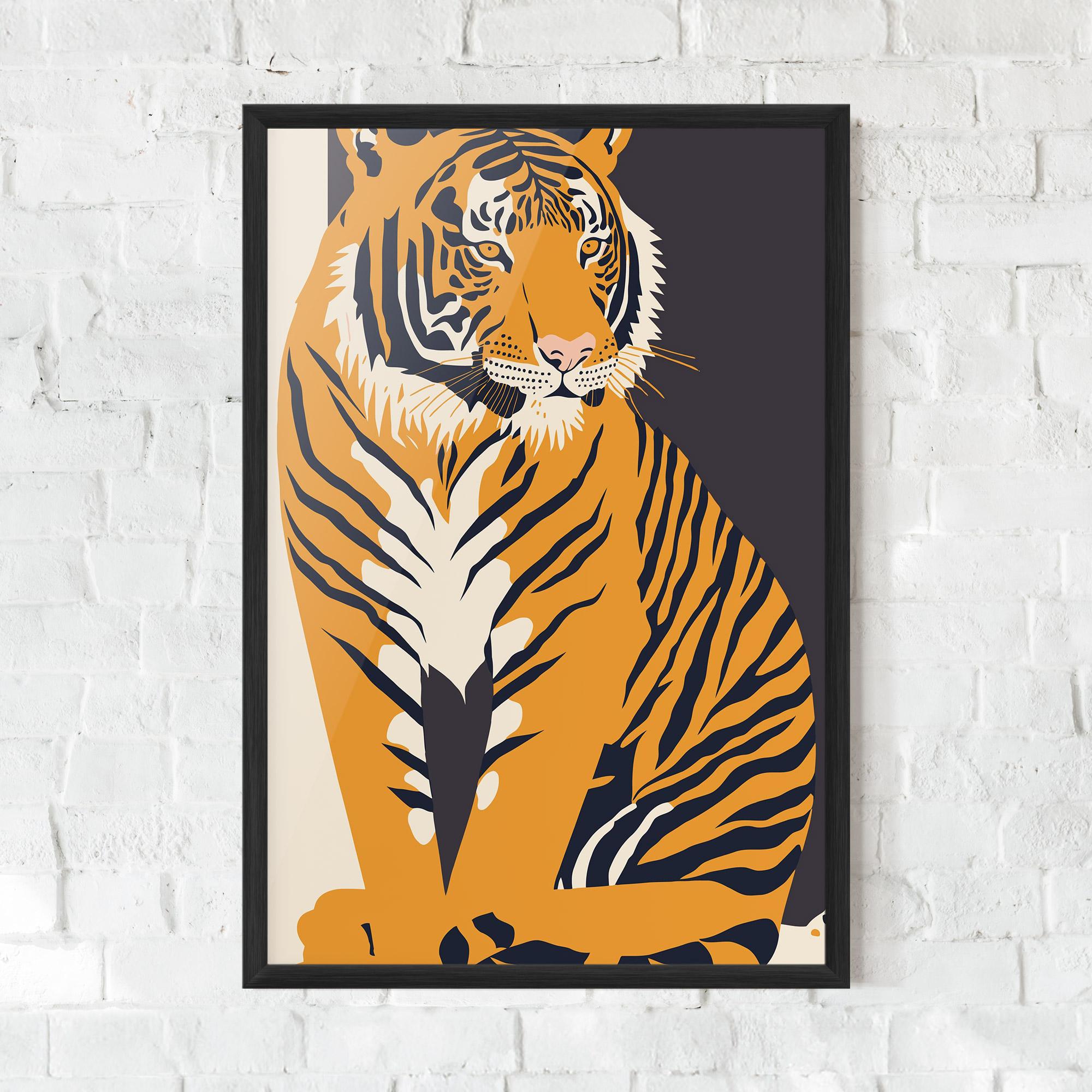 Gerahmte Poster Orange Tiger mockup 0