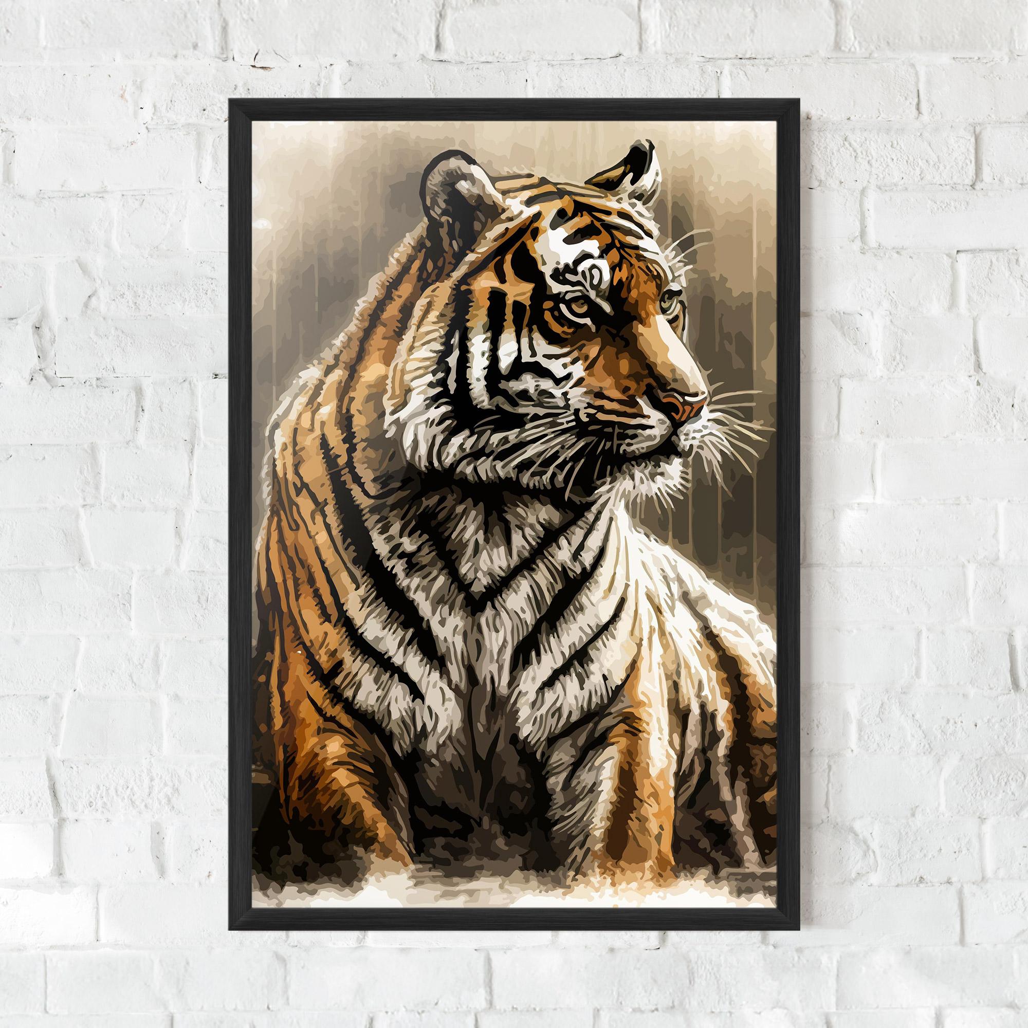 Gerahmte Poster Rain Tiger mockup 0