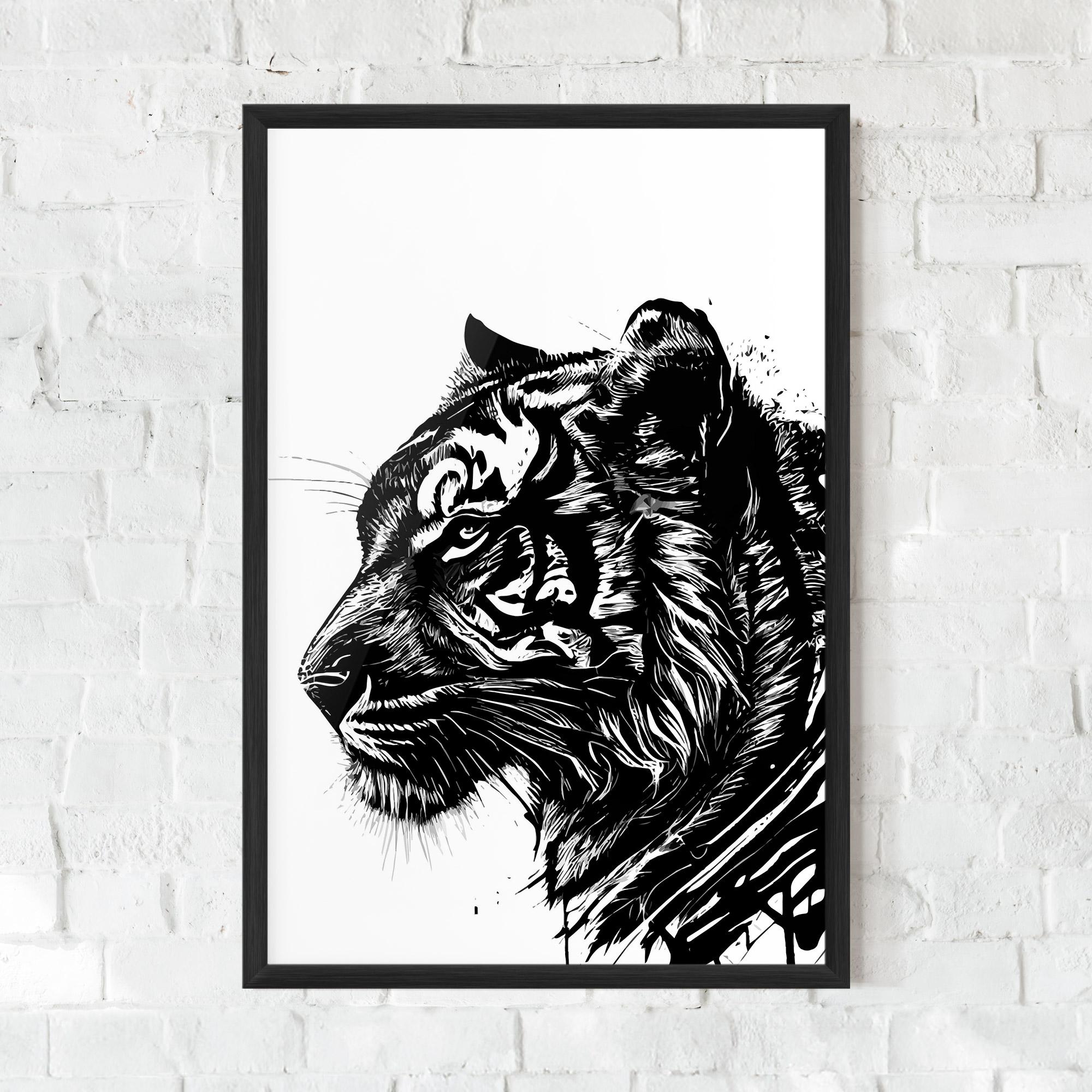 Gerahmte Poster Tiger Profile mockup 0