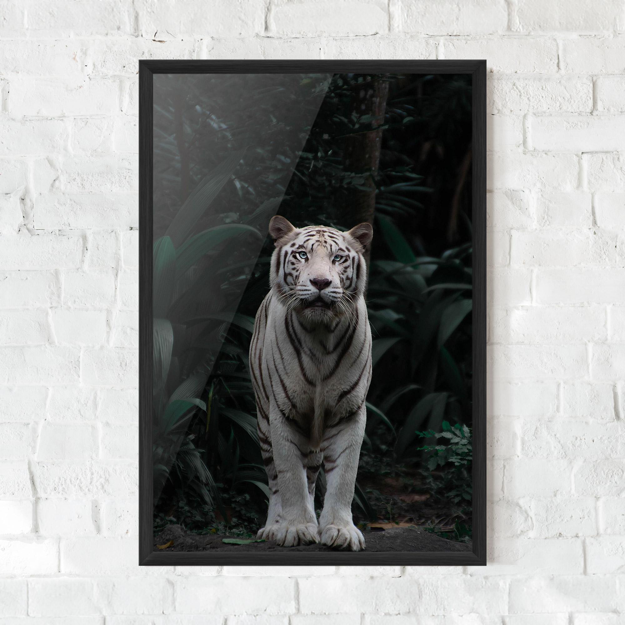 Gerahmte Poster White Tiger mockup 0