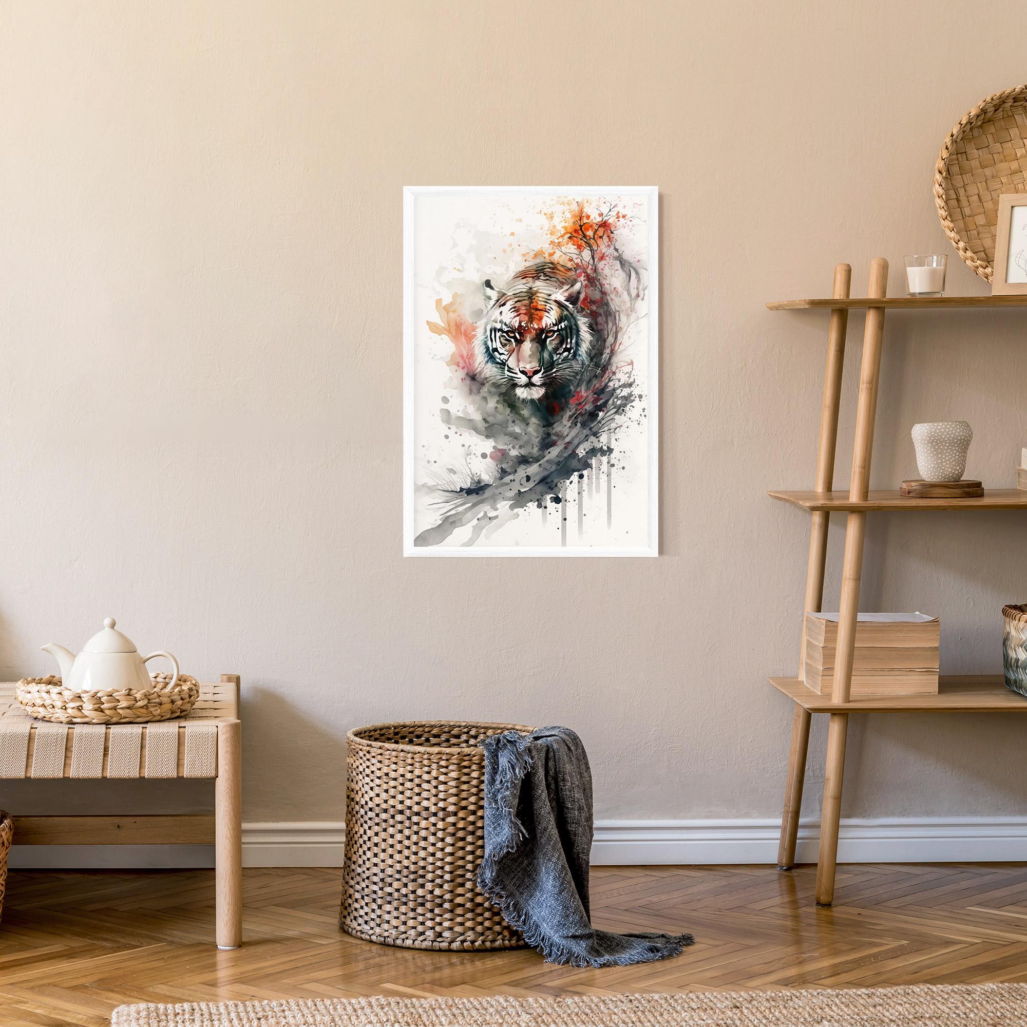 Gerahmte Poster Beautiful Tiger Art mockup 9