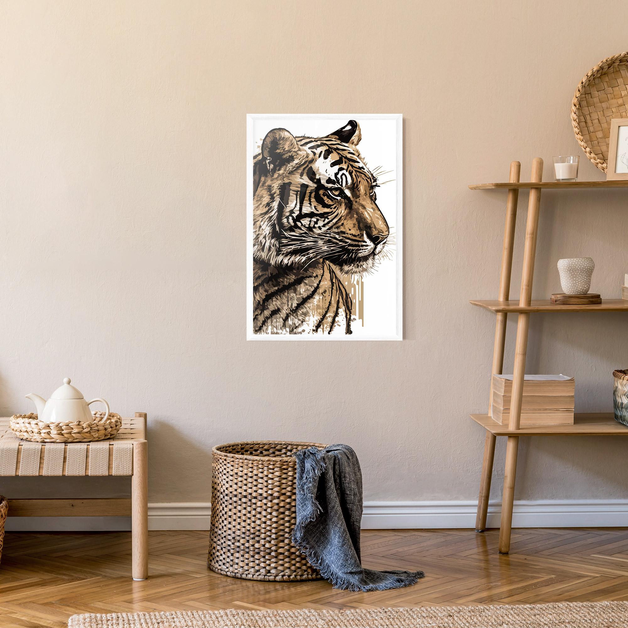 Gerahmte Poster Pretty Tiger Art mockup 9