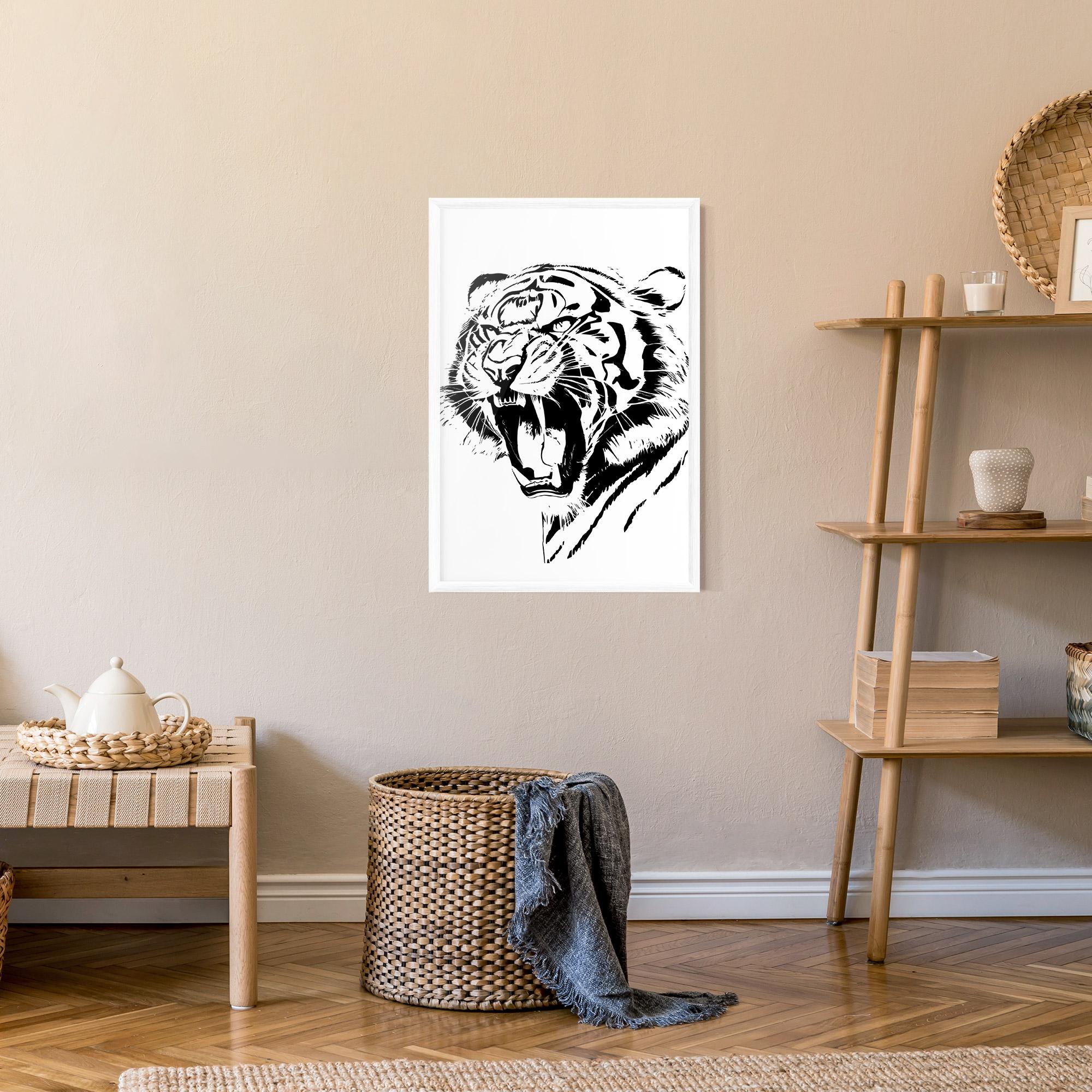 Gerahmte Poster Roaring Tiger mockup 9