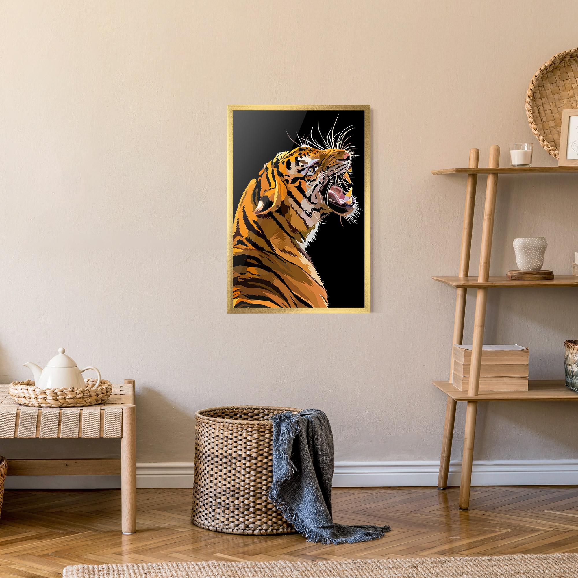 Gerahmte Poster Angry Tiger mockup 9