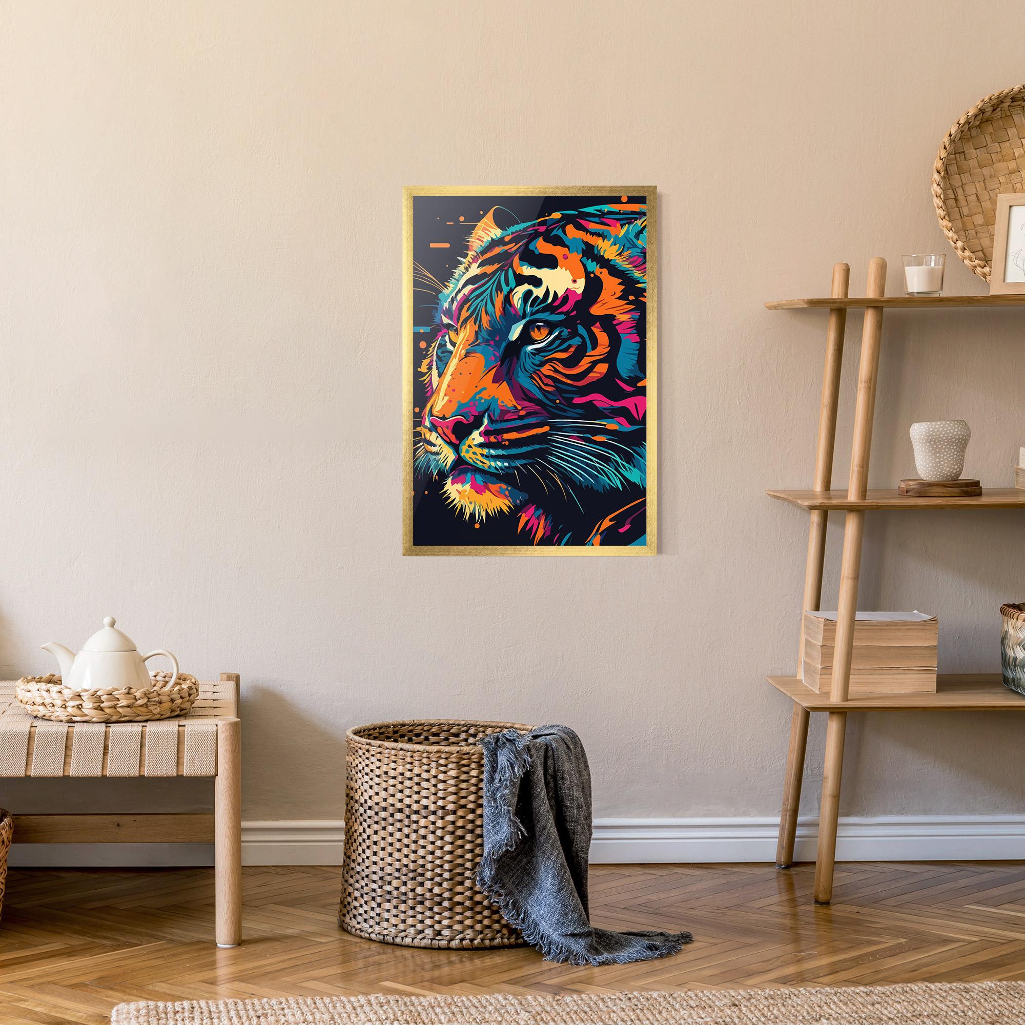 Gerahmte Poster Colorful Tiger mockup 9