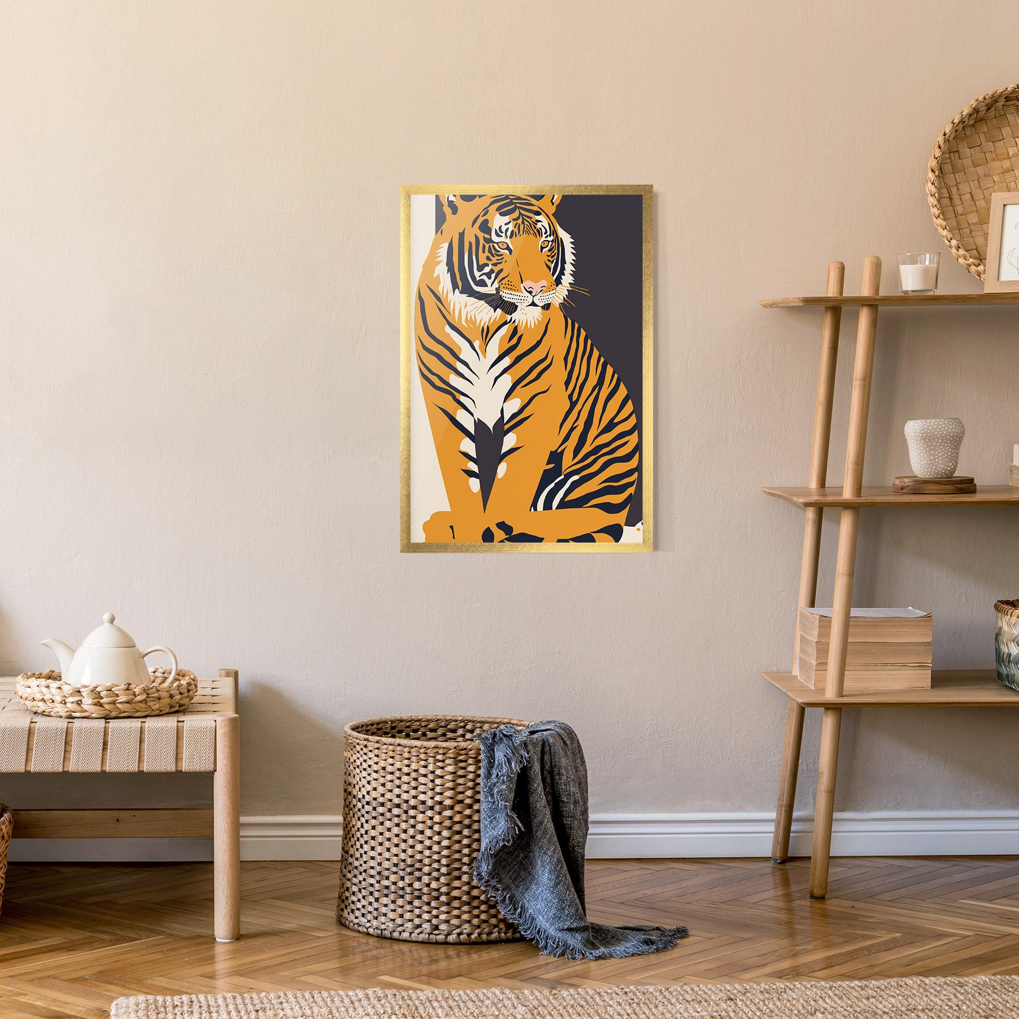 Gerahmte Poster Orange Tiger mockup 9
