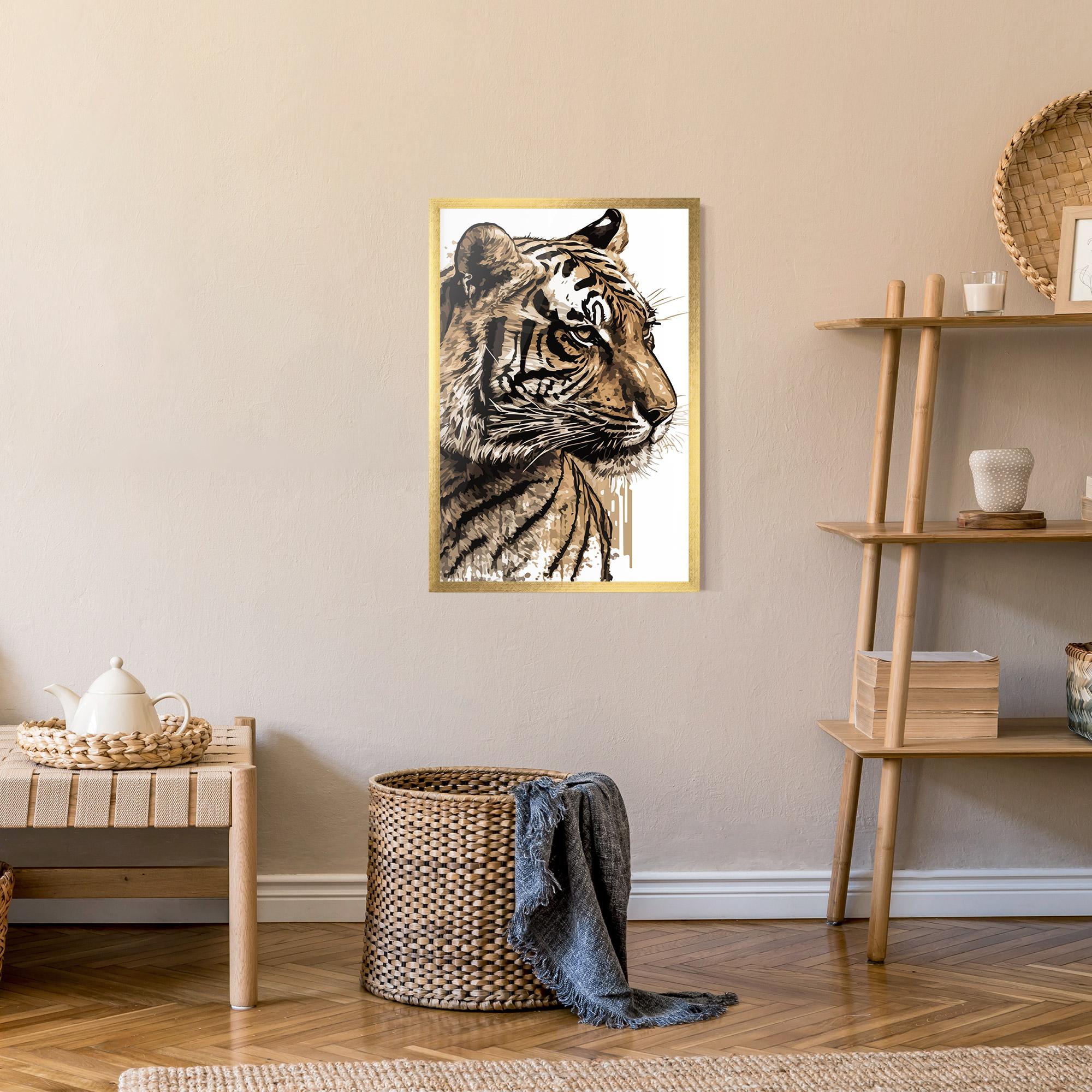 Gerahmte Poster Pretty Tiger Art mockup 9