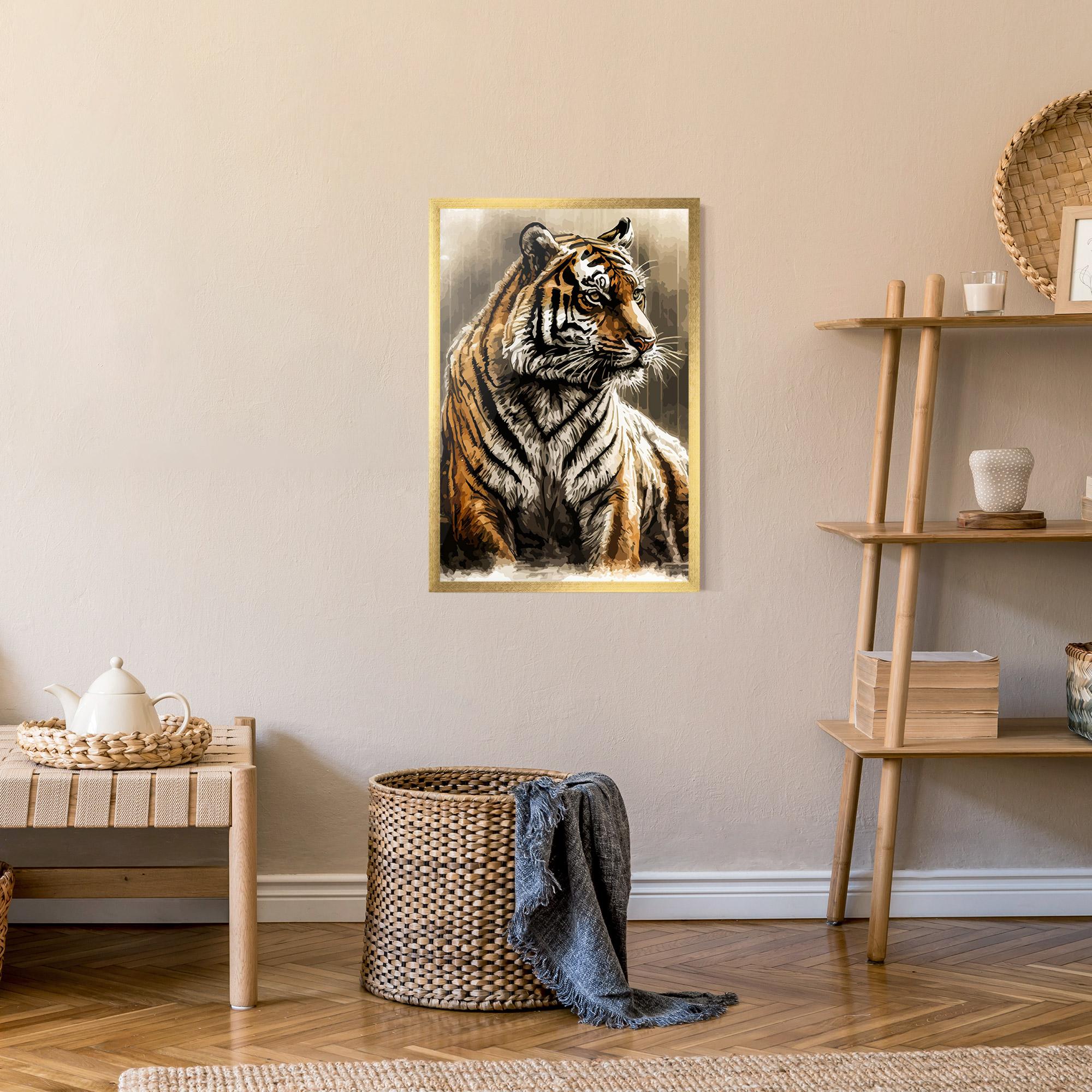 Gerahmte Poster Rain Tiger mockup 9