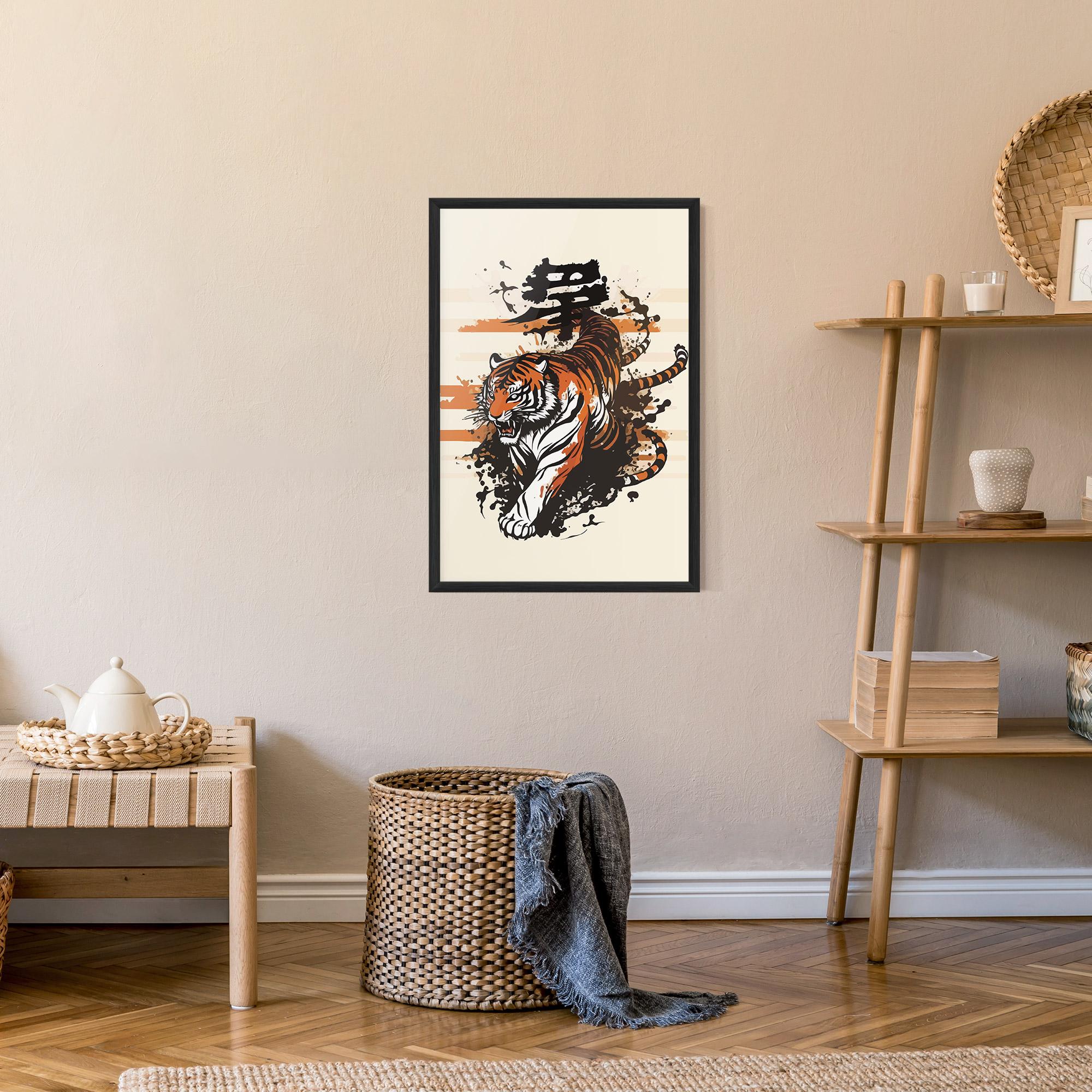 Gerahmte Poster Asiatic Tiger mockup 9