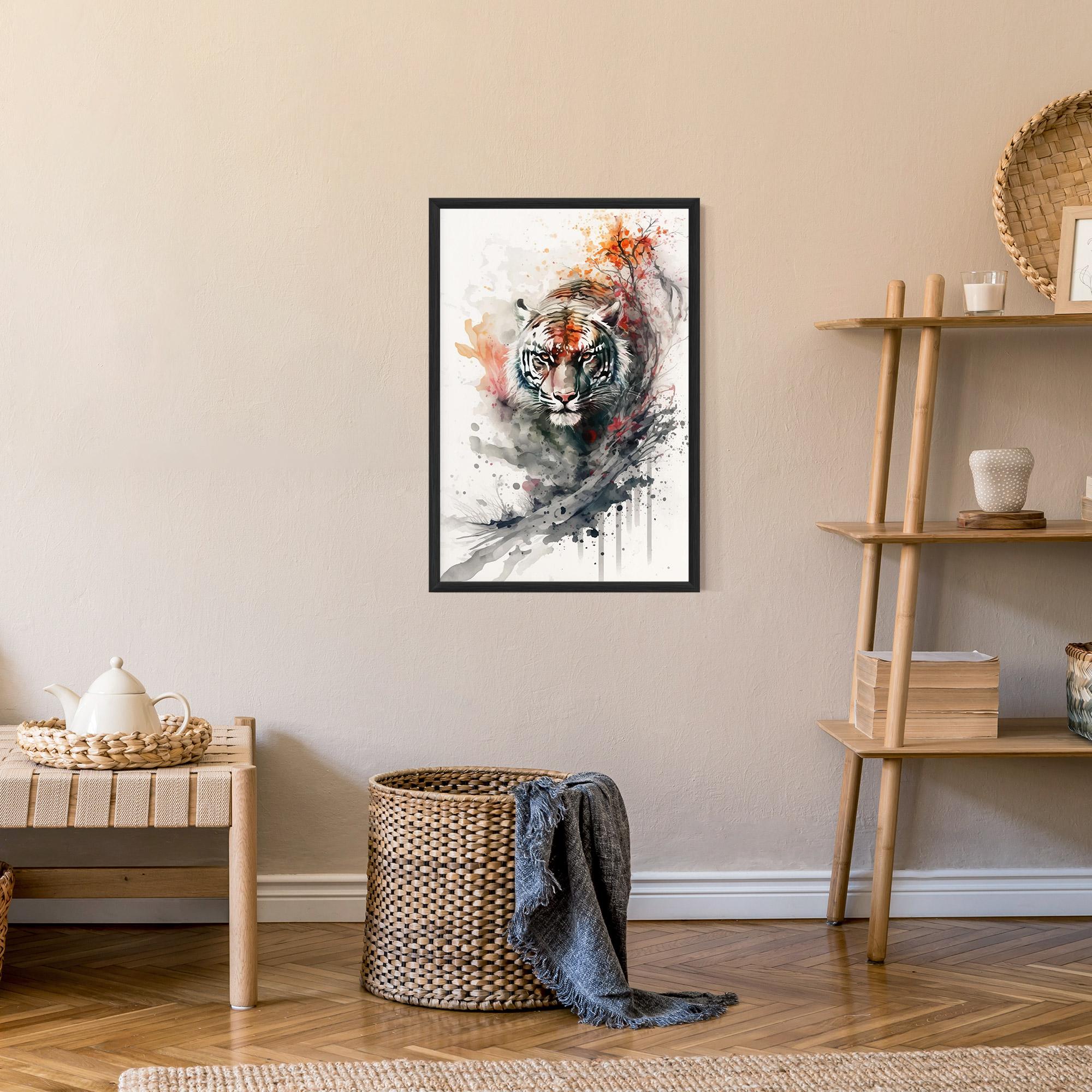 Gerahmte Poster Beautiful Tiger Art mockup 9