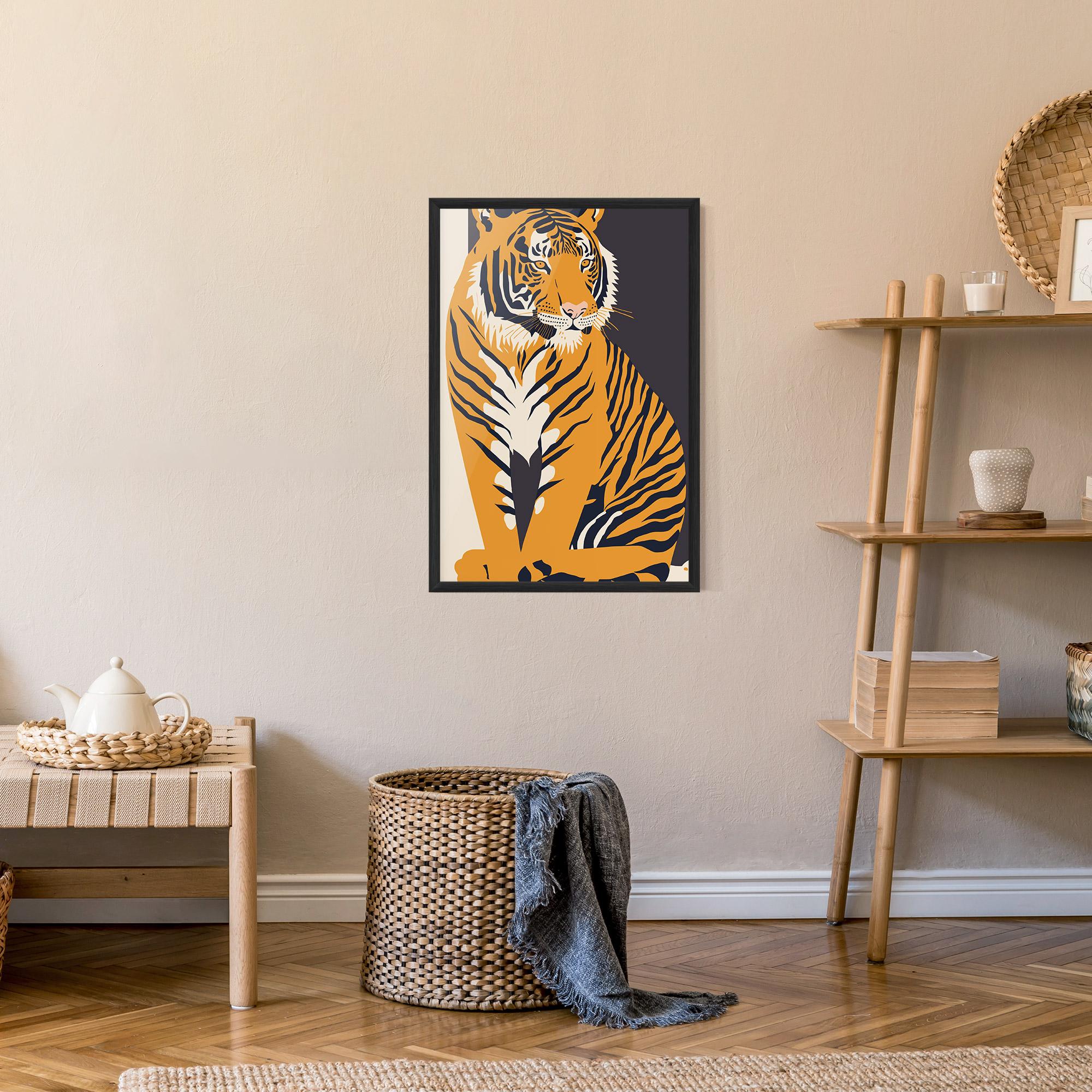 Gerahmte Poster Orange Tiger mockup 9