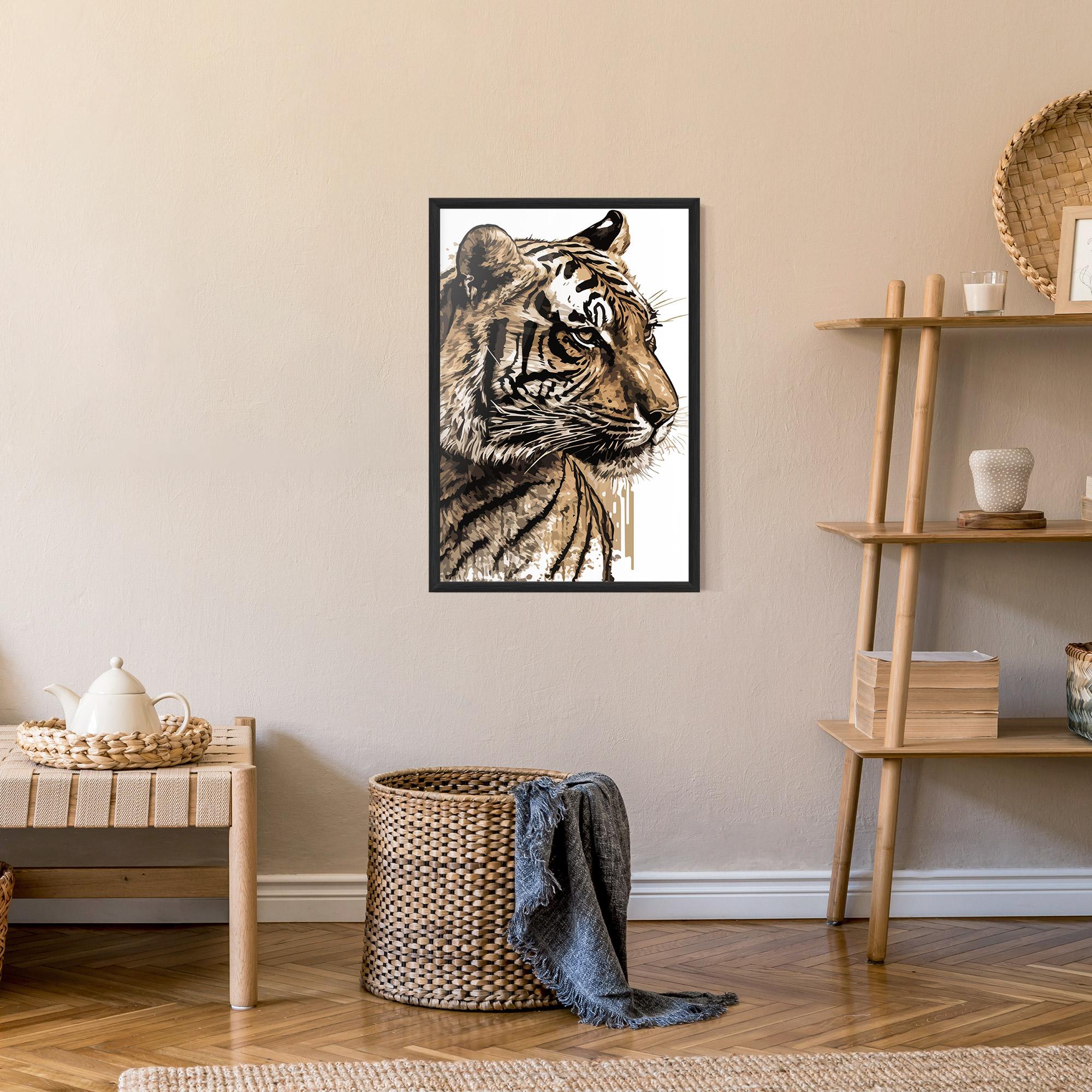 Gerahmte Poster Pretty Tiger Art mockup 9