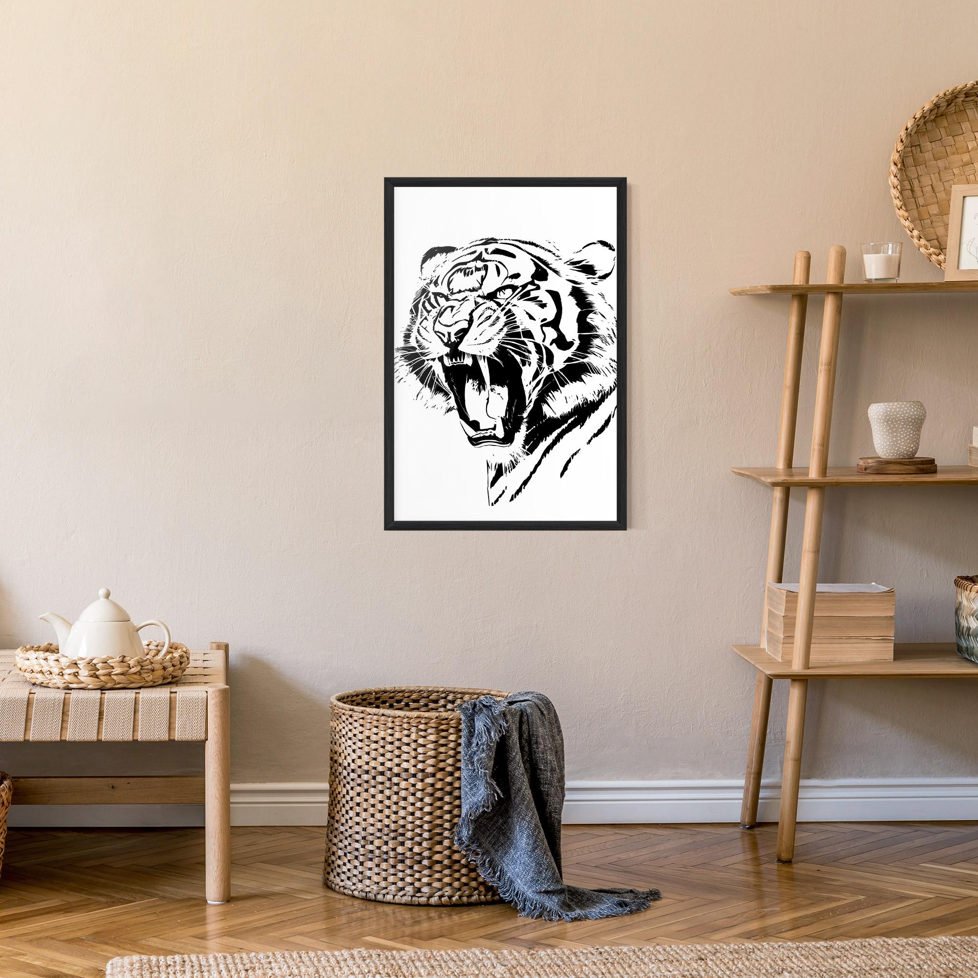 Gerahmte Poster Roaring Tiger mockup 9