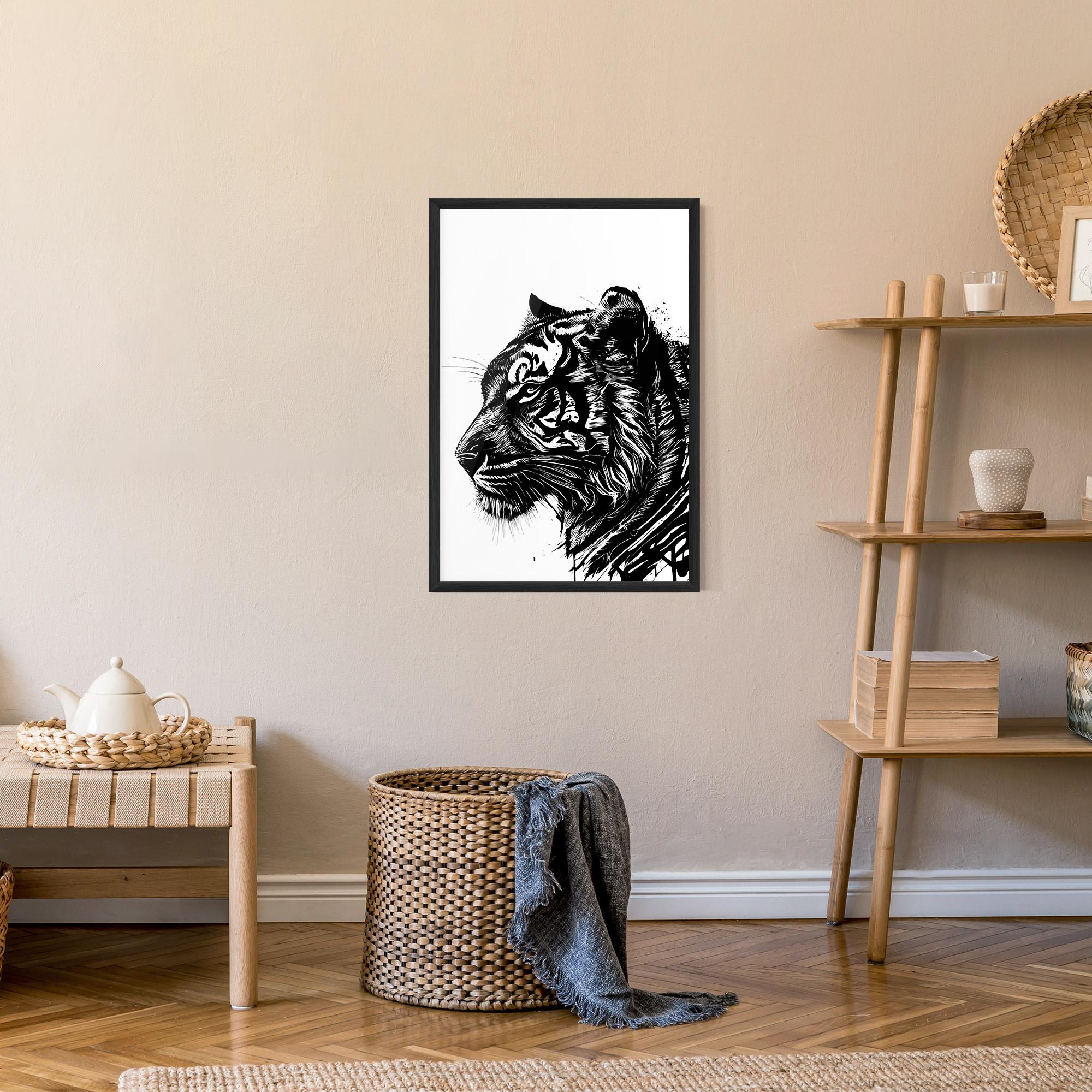 Gerahmte Poster Tiger Profile mockup 9