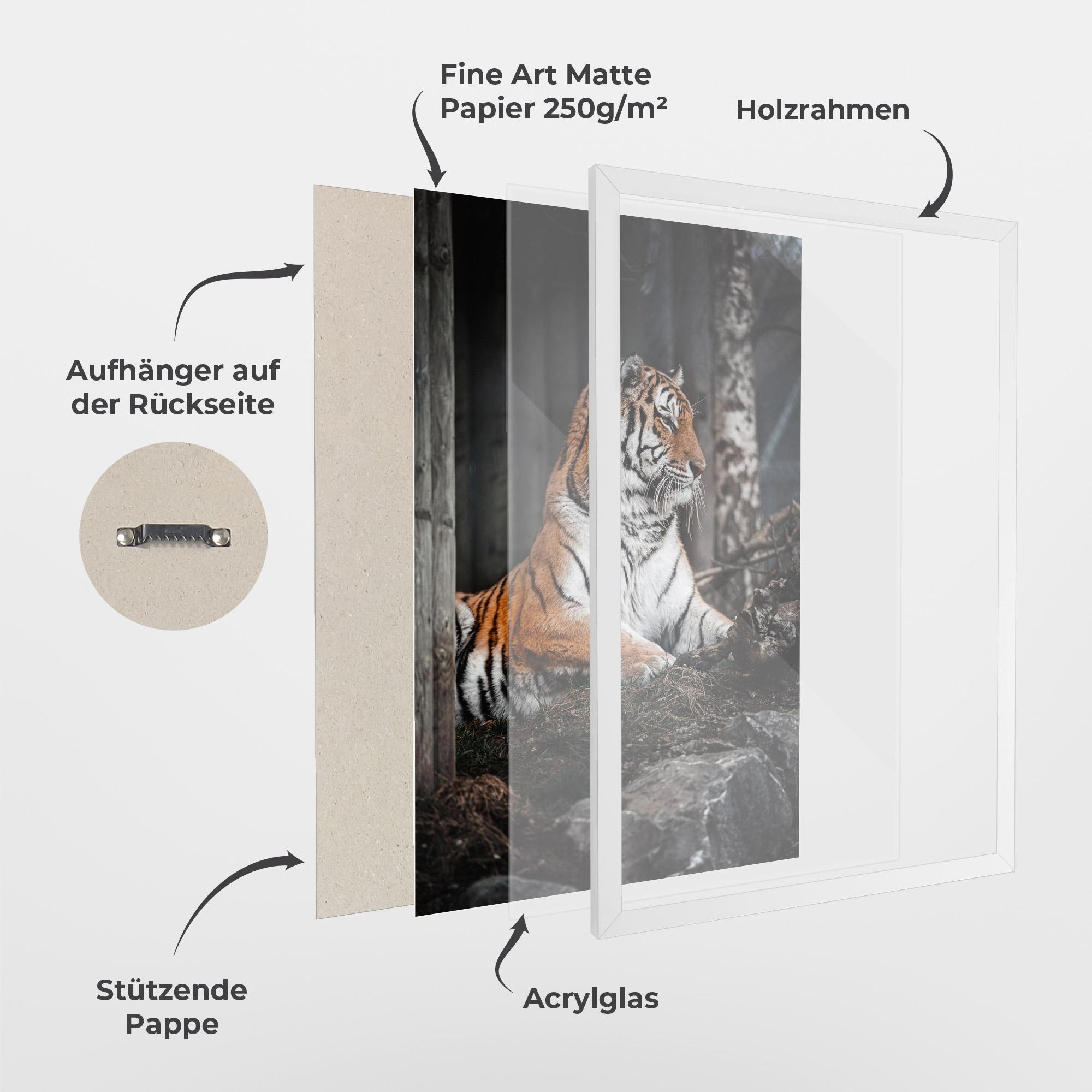 Gerahmte Poster Forest Tiger mockup 1