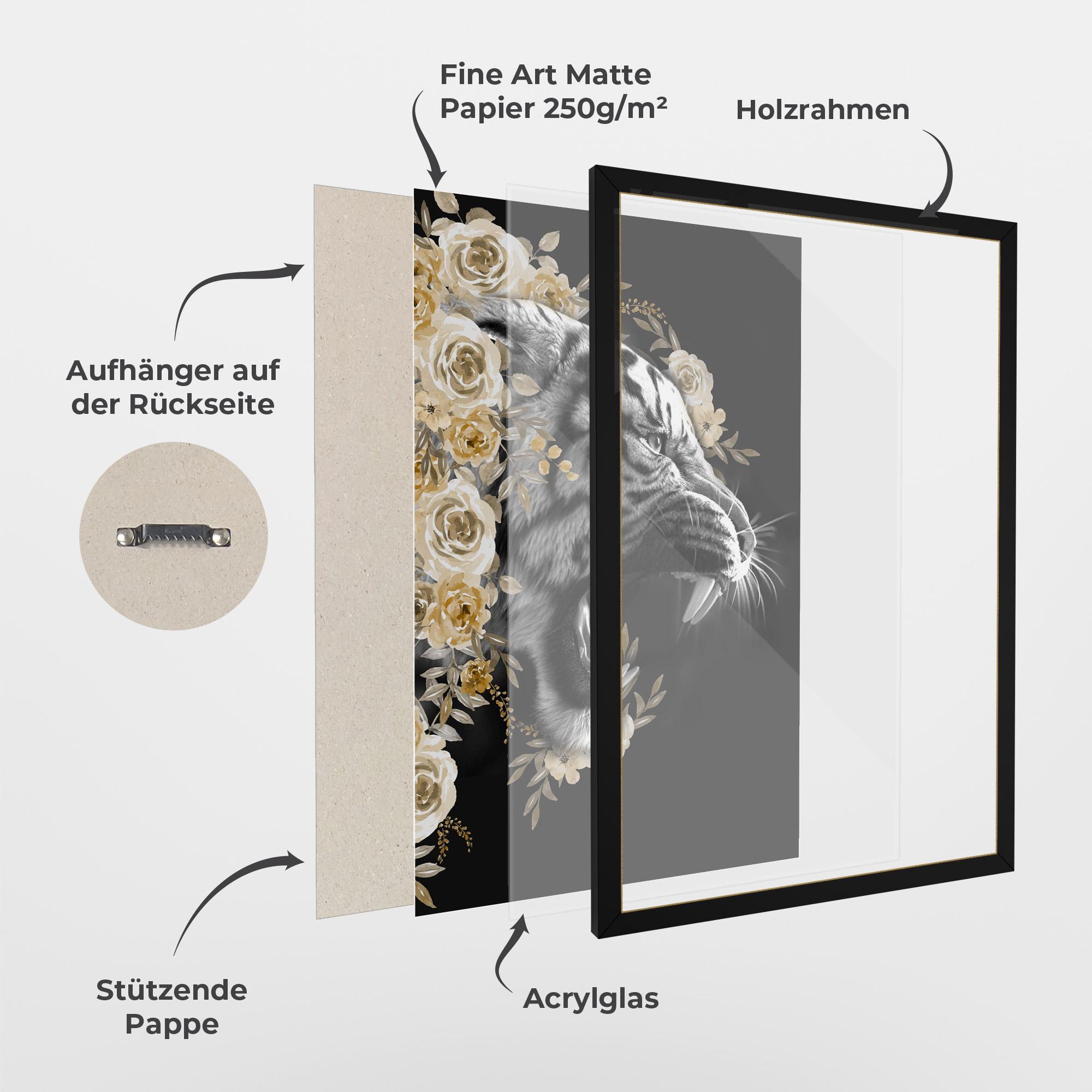 Gerahmte Poster Gentle Power mockup 1