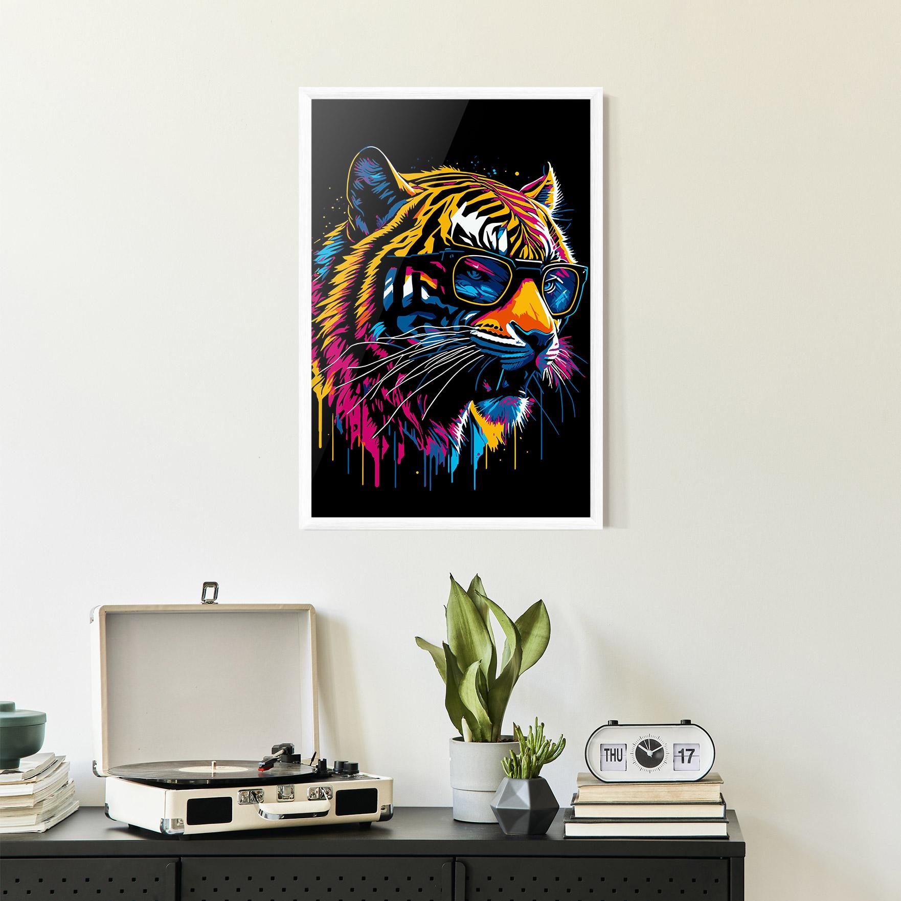 Gerahmte Poster Cool Tiger mockup 2