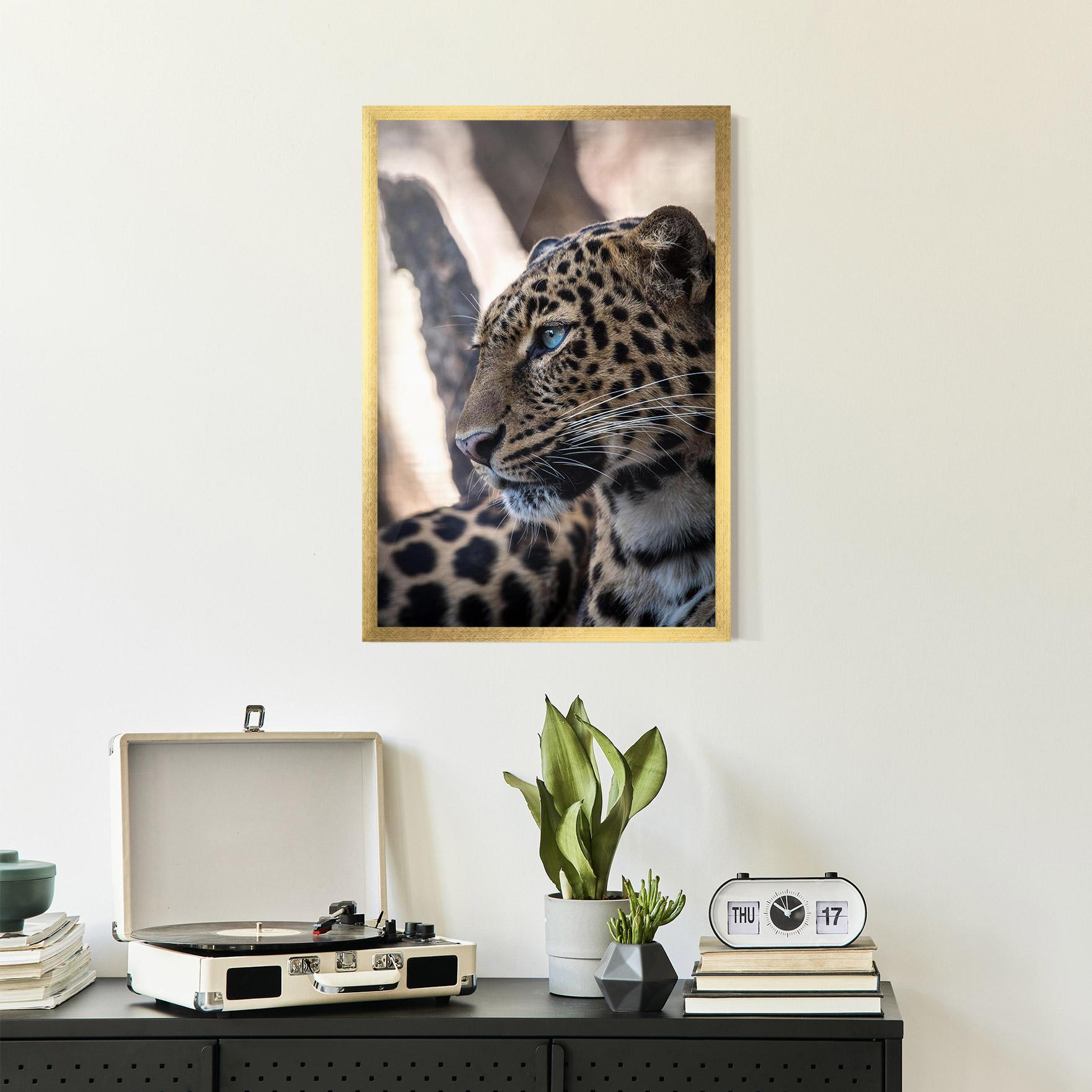 Gerahmte Poster Blue Tiger mockup 2