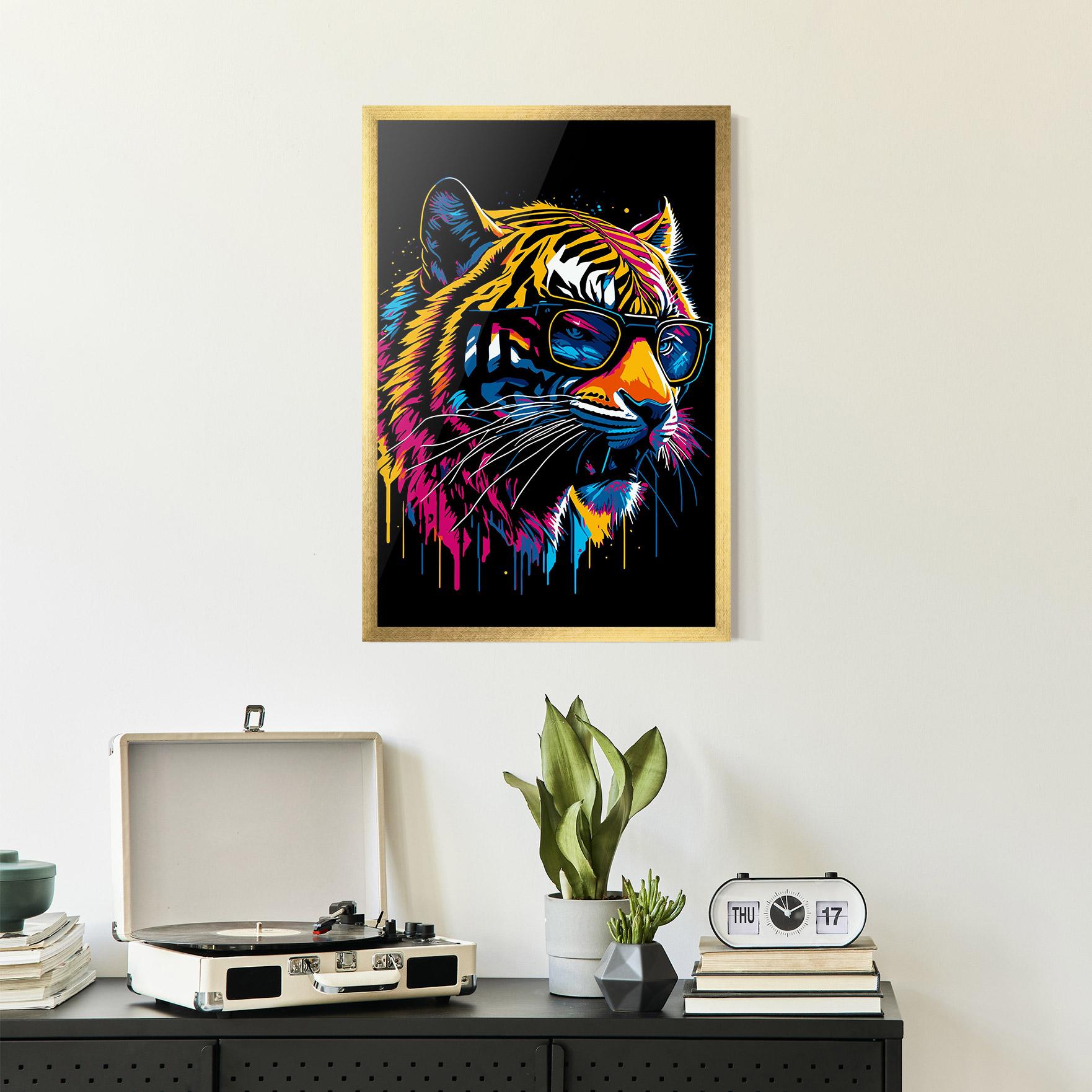 Gerahmte Poster Cool Tiger mockup 2