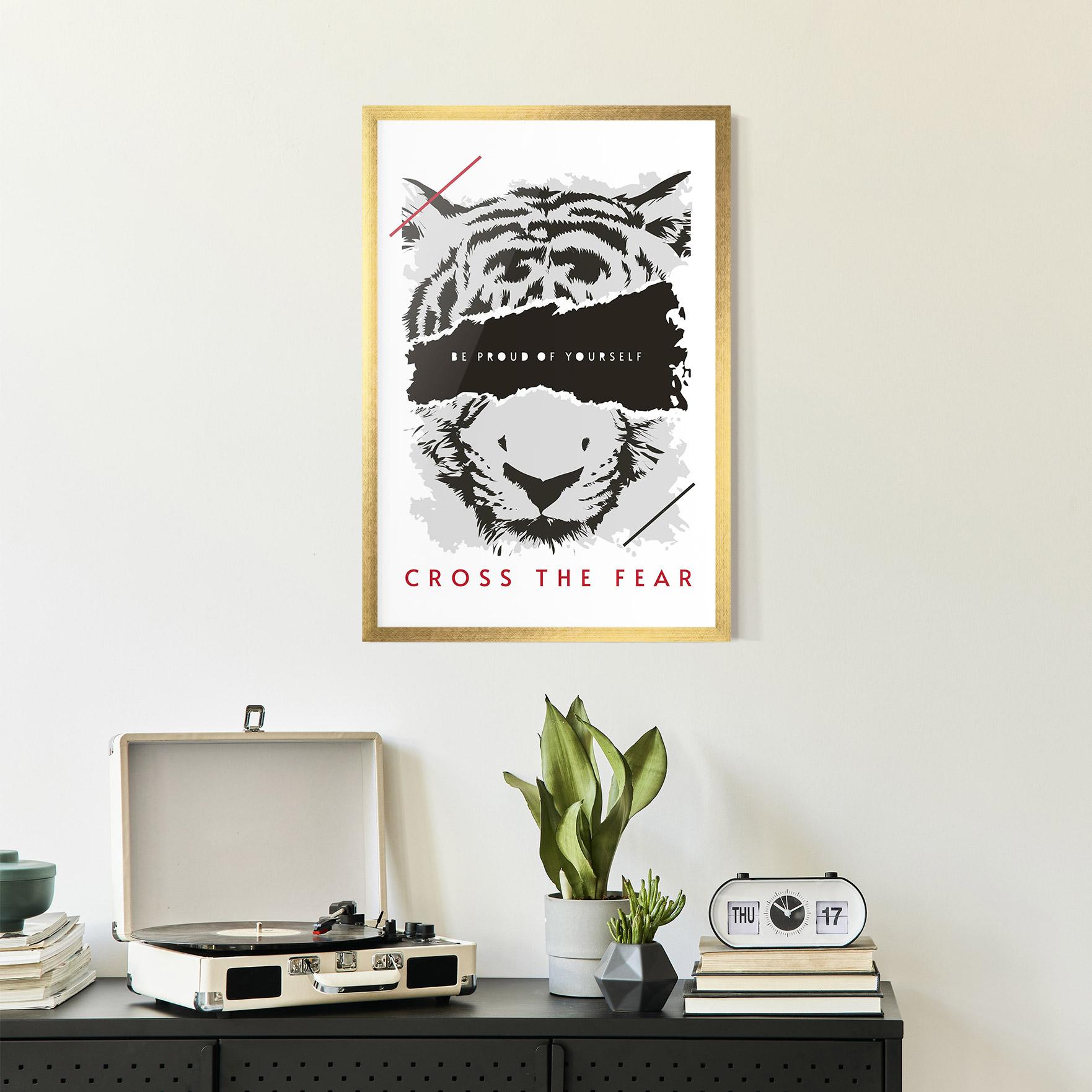 Gerahmte Poster Cross The Fear mockup 2