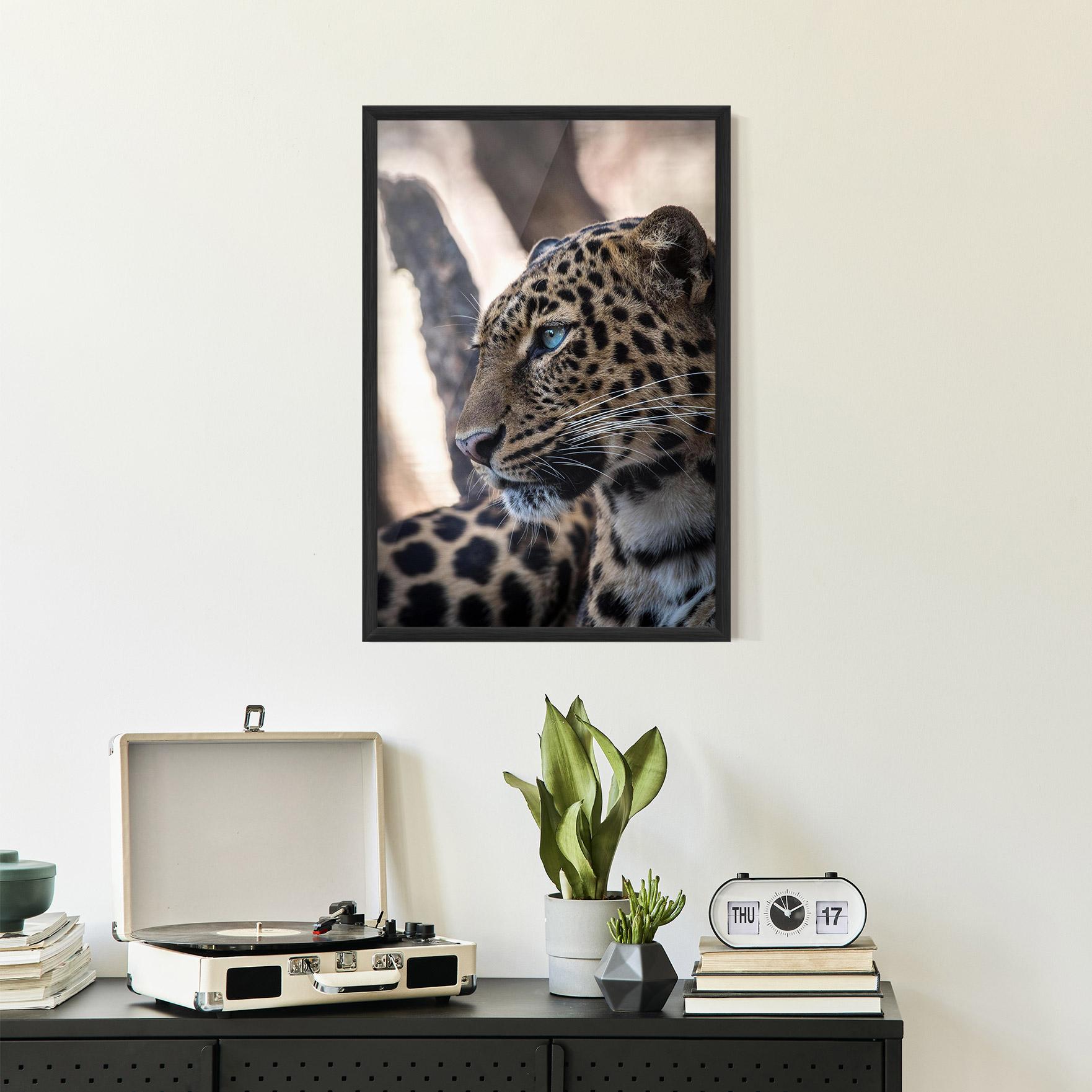 Gerahmte Poster Blue Tiger mockup 2