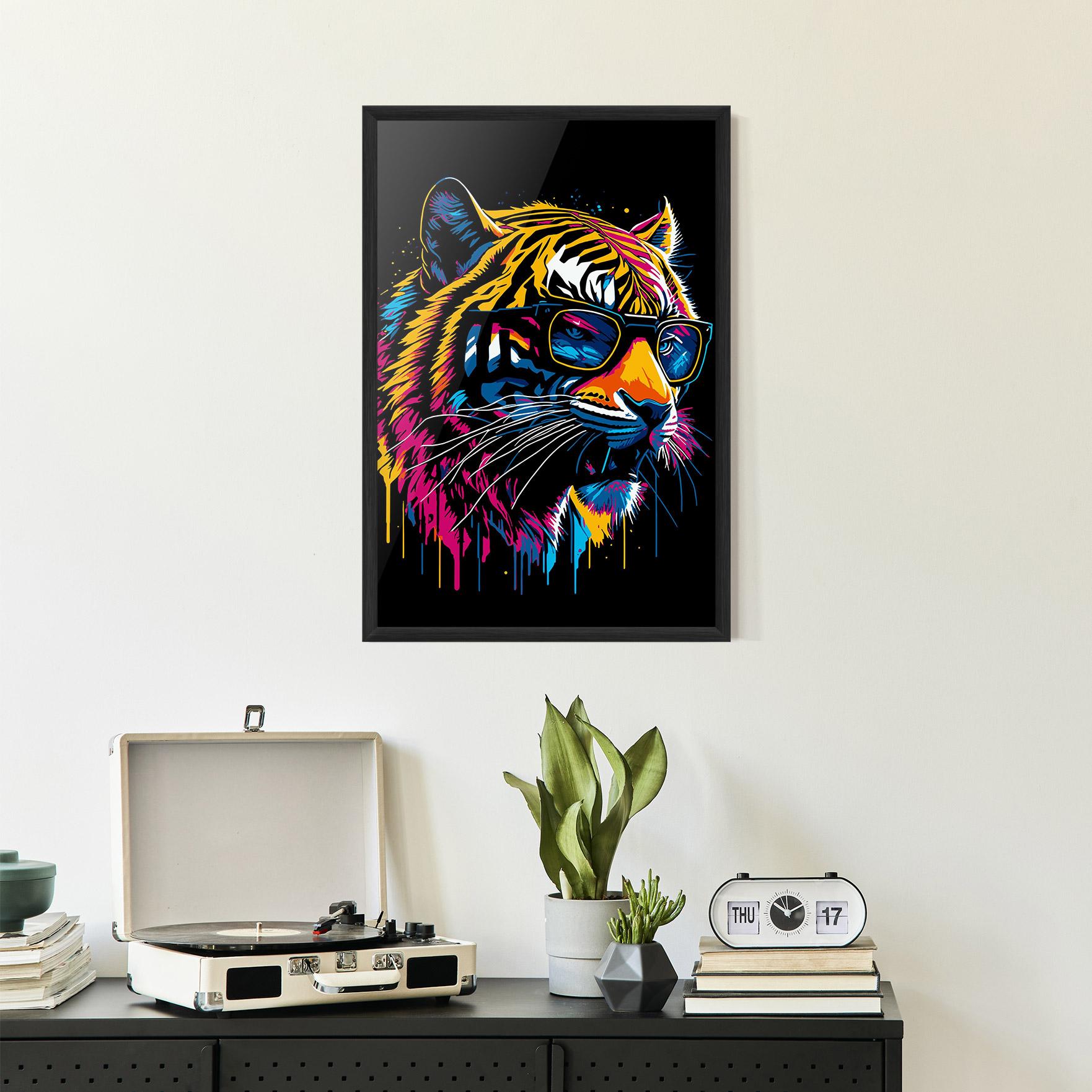Gerahmte Poster Cool Tiger mockup 2