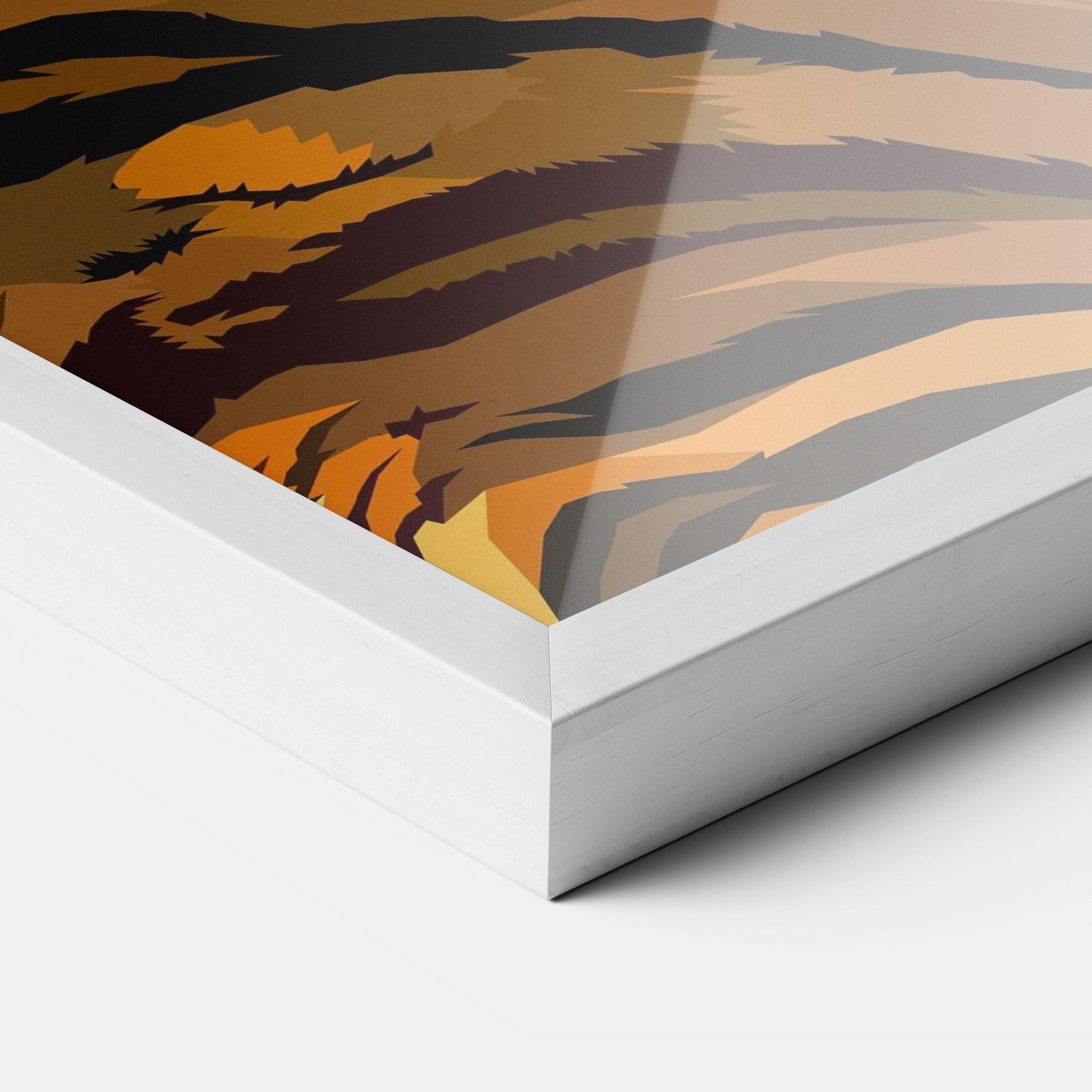 Gerahmte Poster Angry Tiger mockup 3