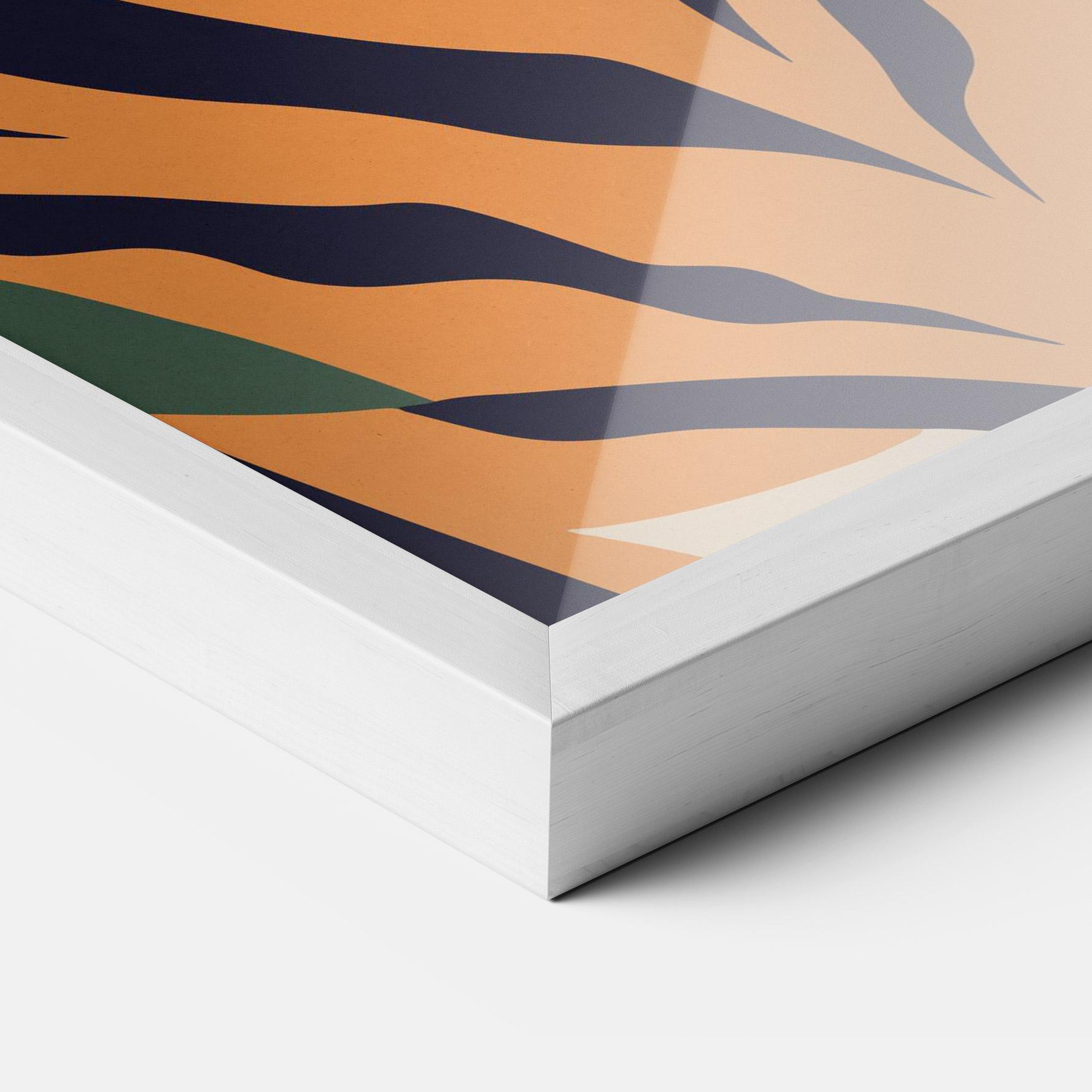 Gerahmte Poster Cartoon Style Tiger mockup 3