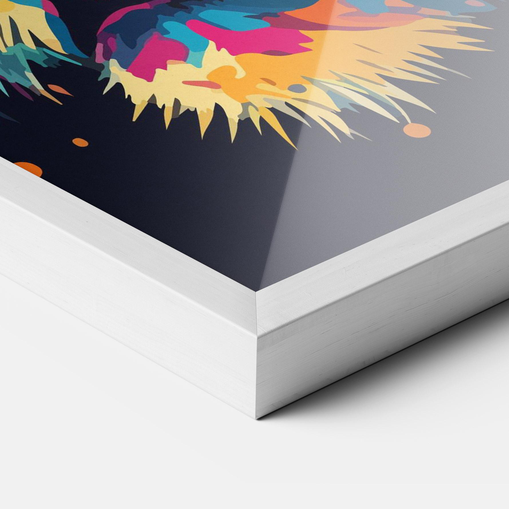 Gerahmte Poster Colorful Tiger mockup 3