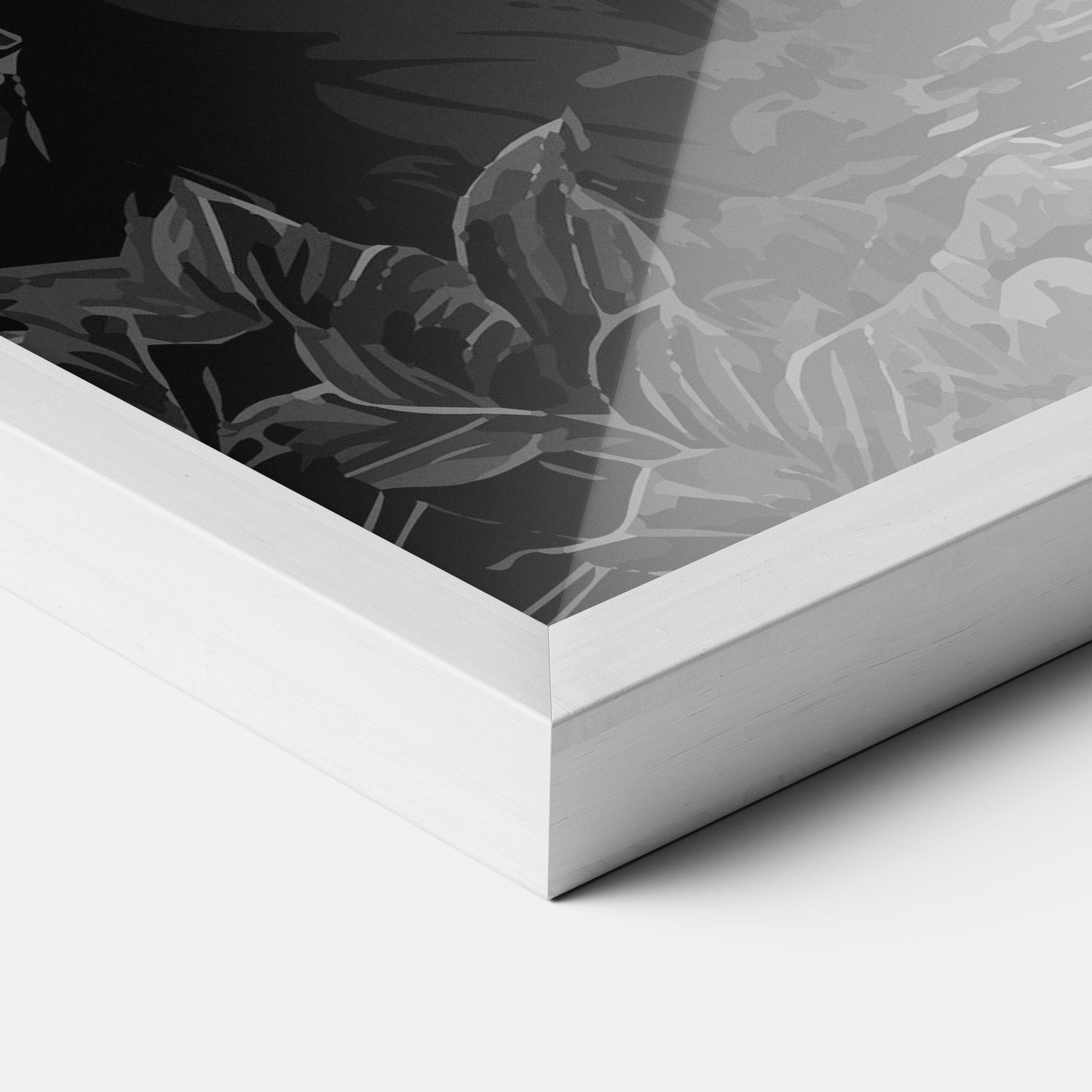 Gerahmte Poster Grey Tiger mockup 3