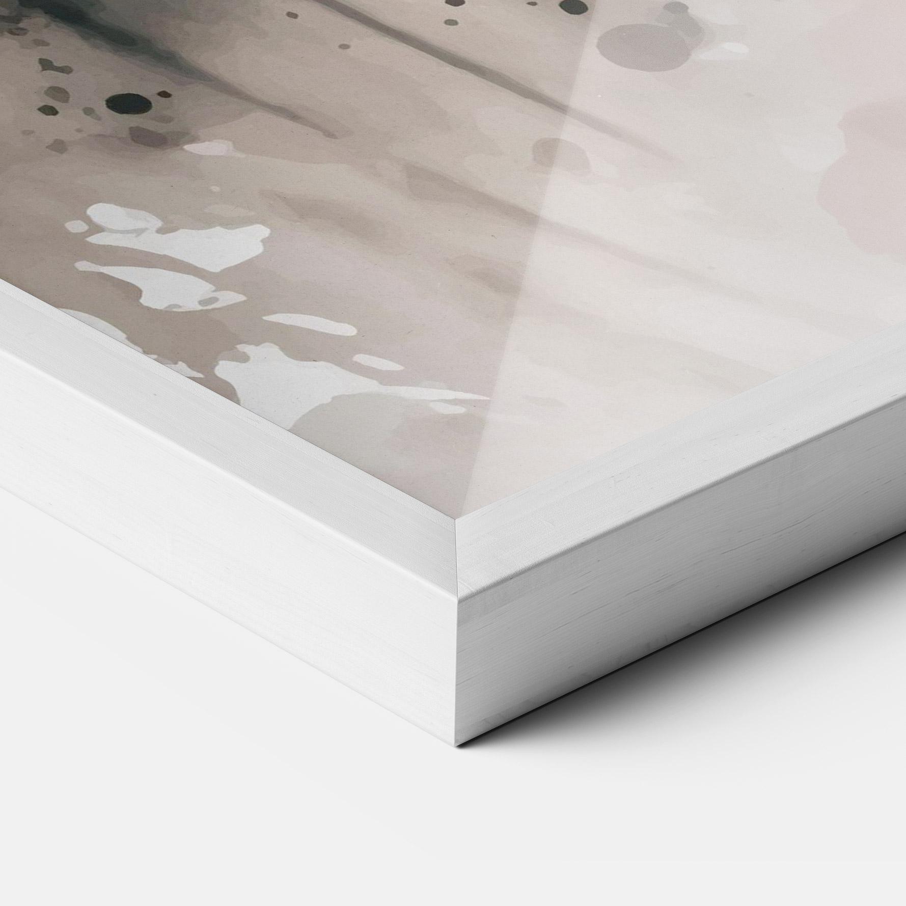 Gerahmte Poster Orange Art Tiger mockup 3