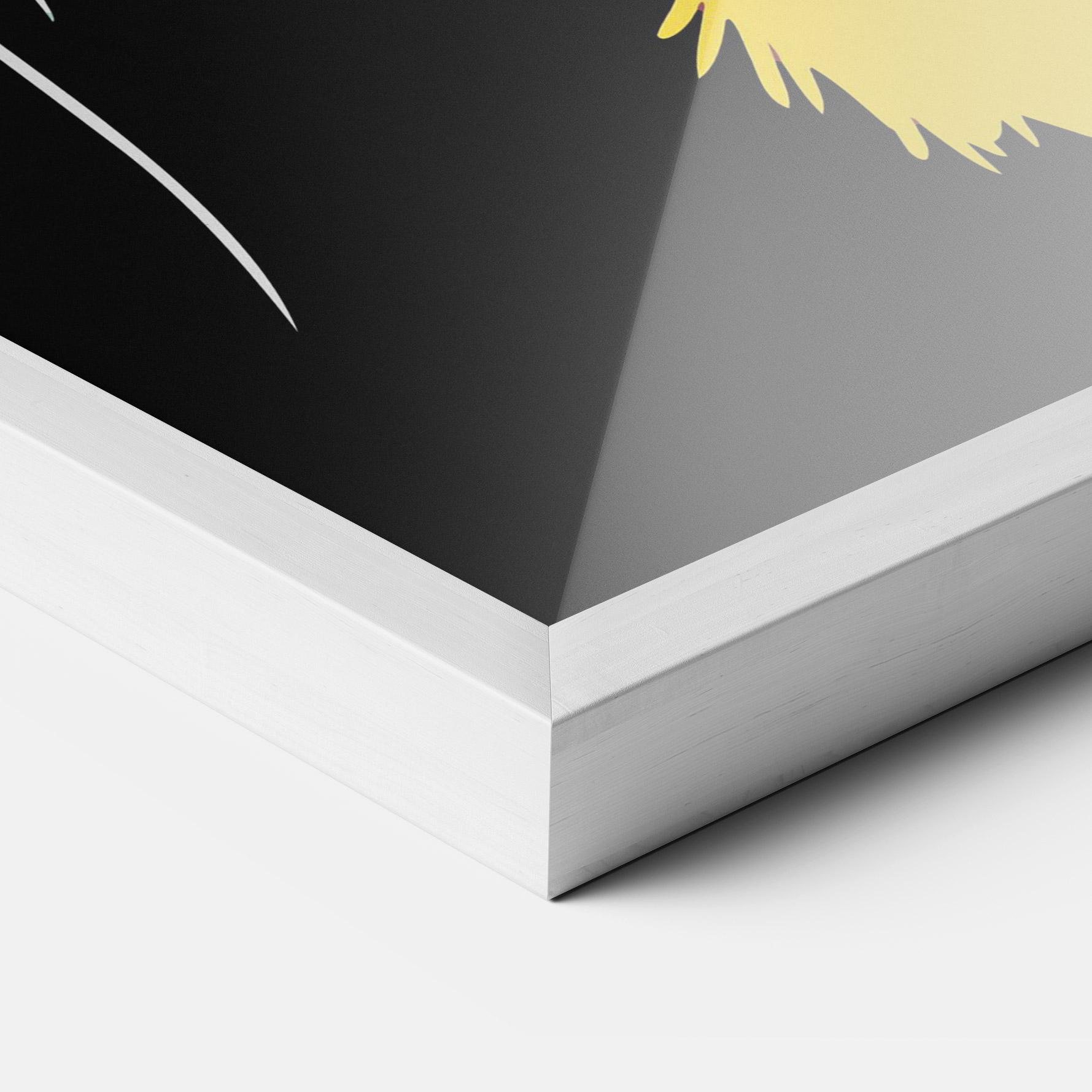 Gerahmte Poster Pretty Colorful Tiger mockup 3