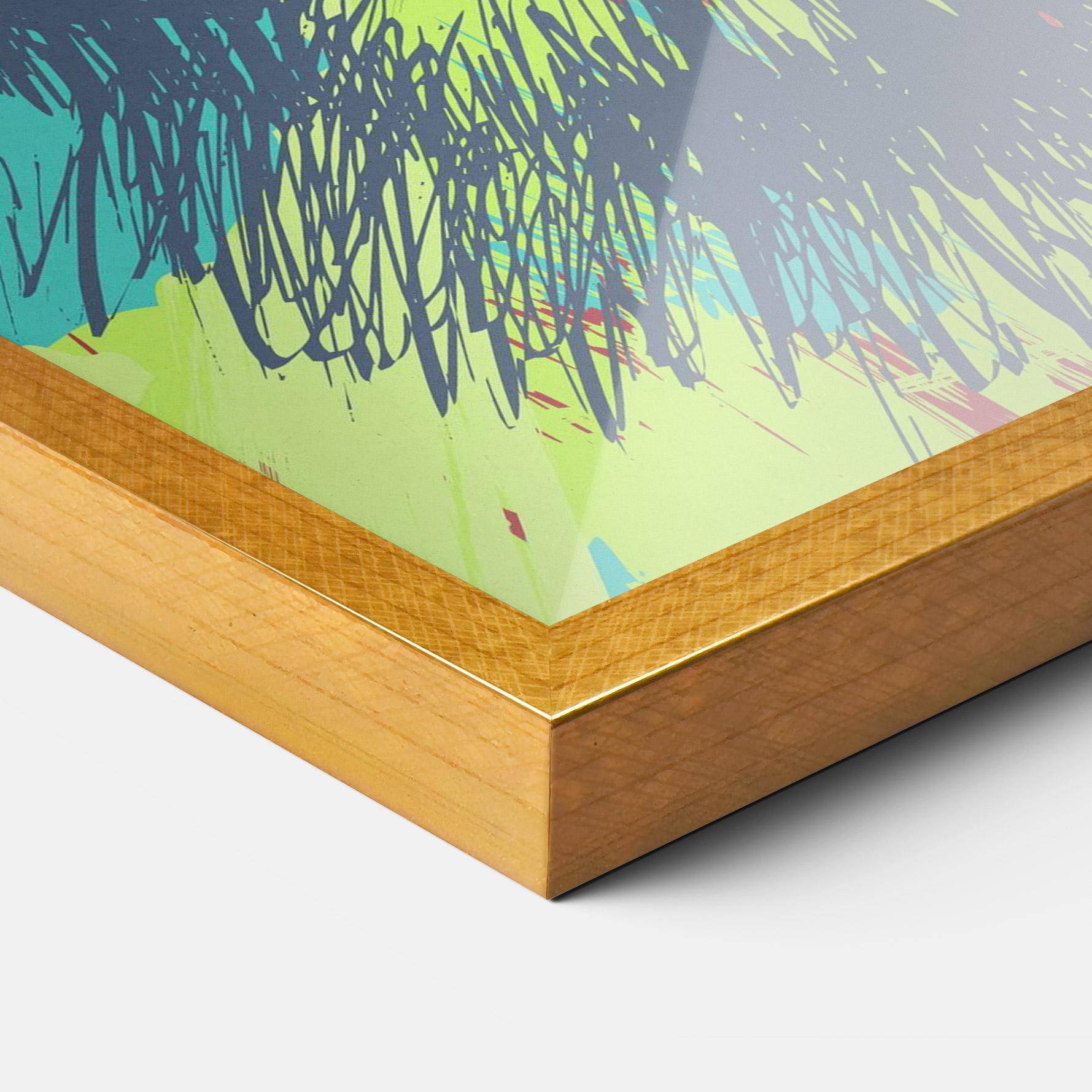 Gerahmte Poster Blue Green Tiger mockup 3