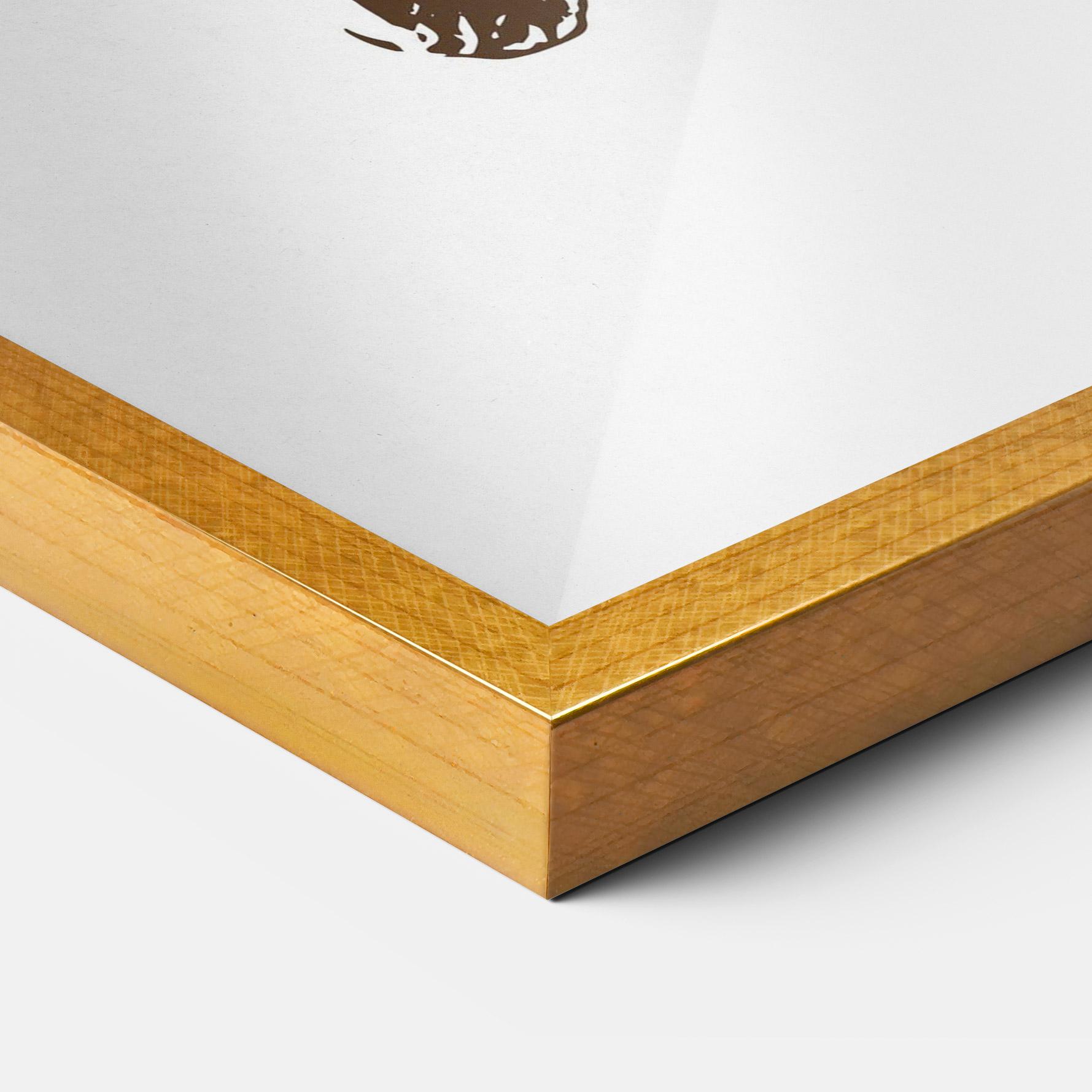 Gerahmte Poster Brown Line Tiger mockup 3