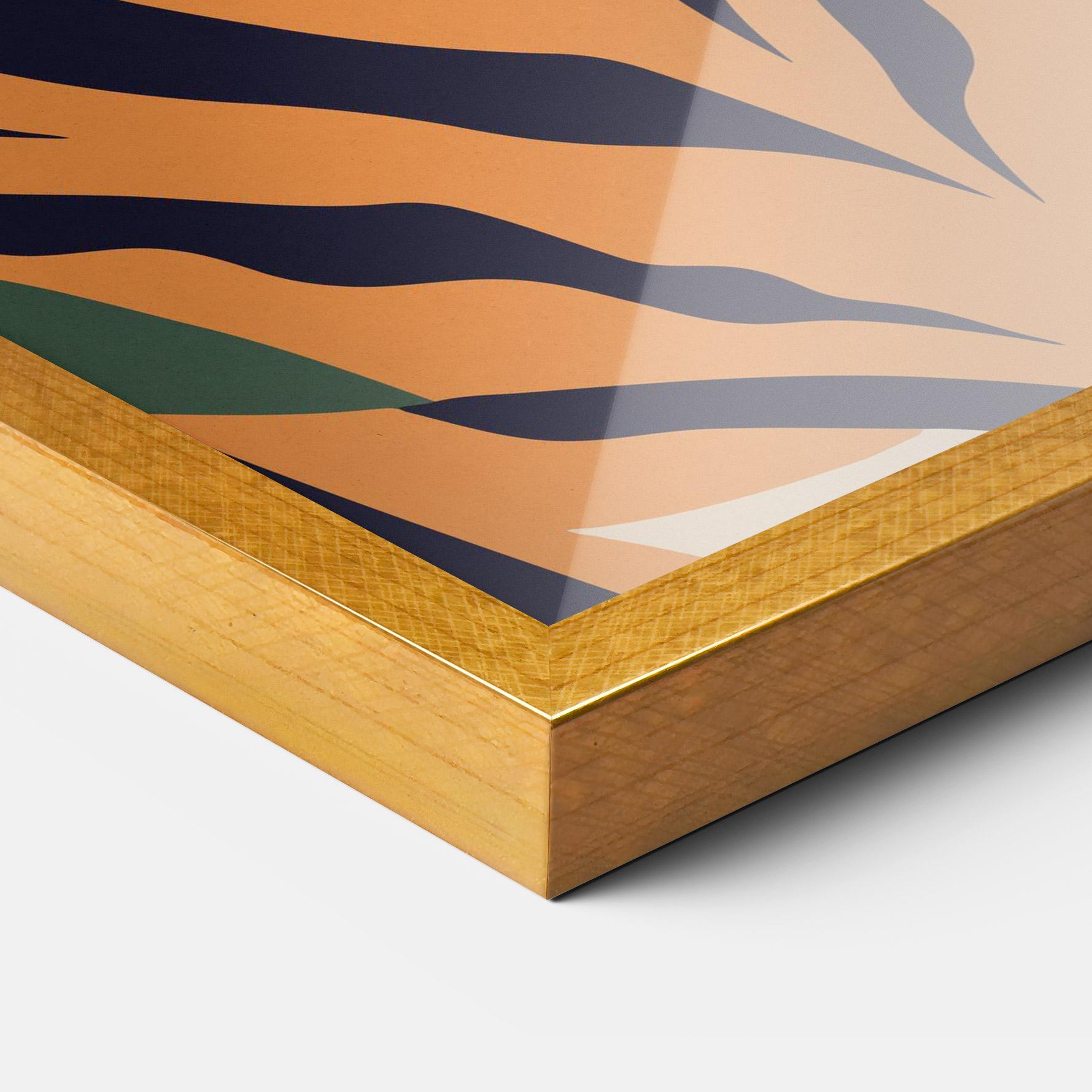 Gerahmte Poster Cartoon Style Tiger mockup 3